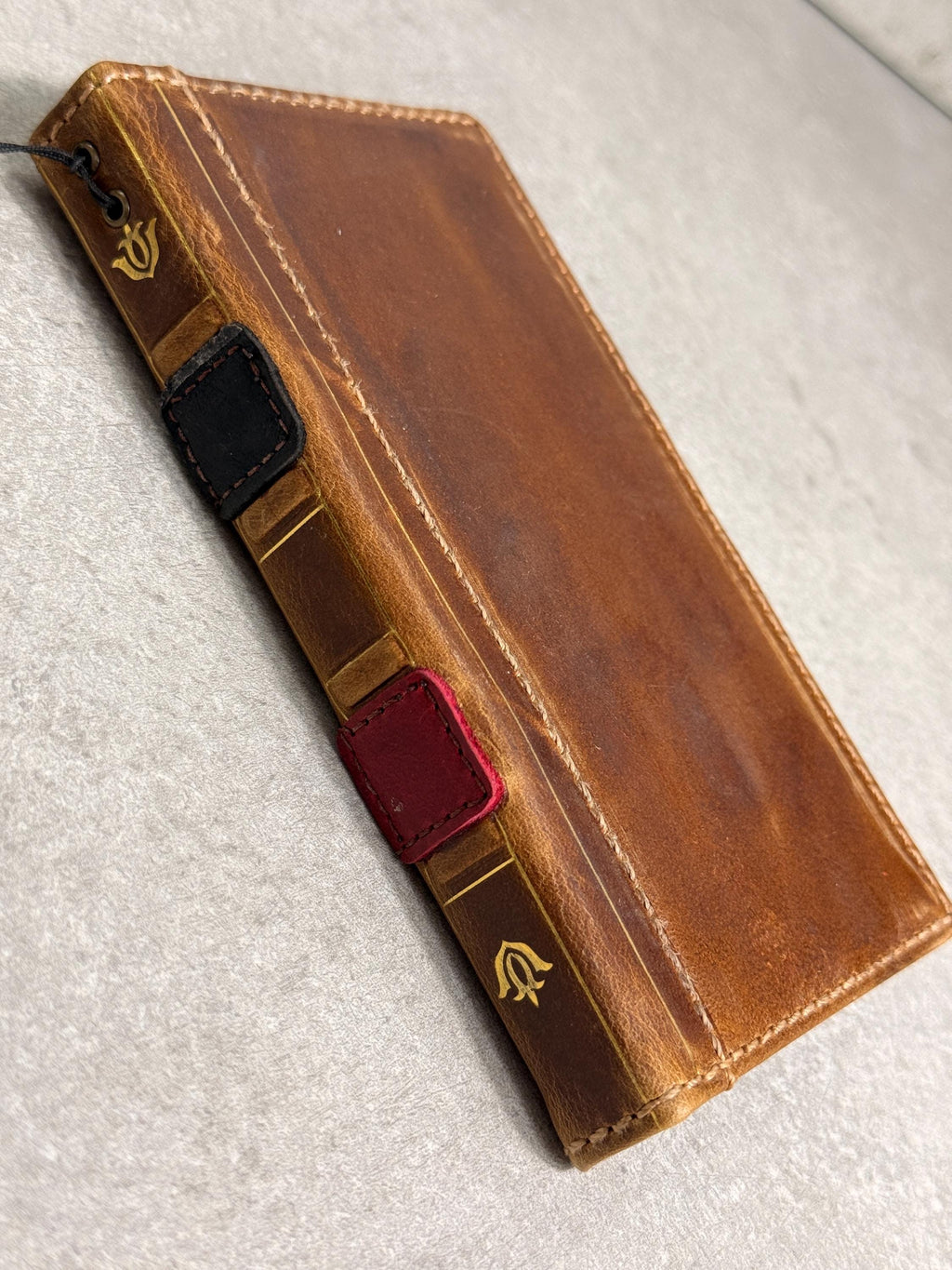 Genuine Leather Wallet Case For Galaxy S21-S26 Ultra, Card Slots (Book Design)
