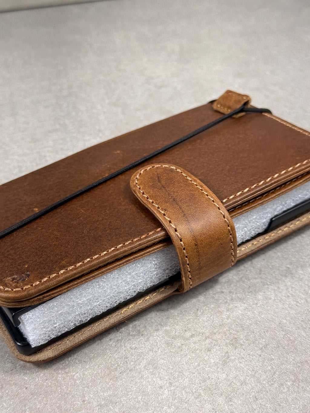 Handmade Leather Wallet Case for Galaxy Z Fold 2/3/4/5/6/7