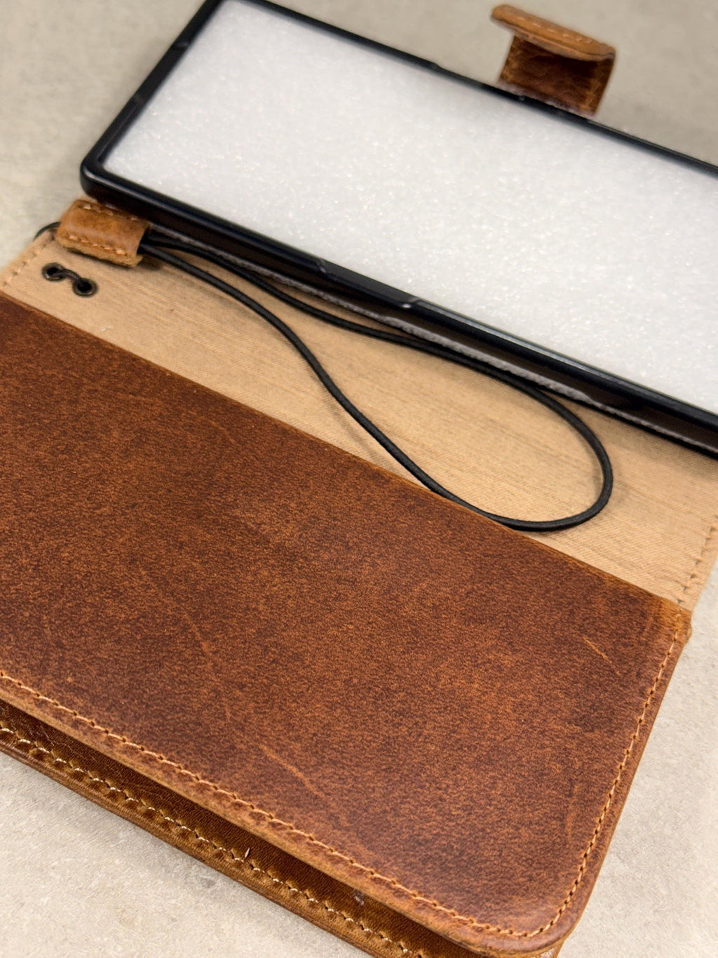 Handmade Leather Wallet Case for Galaxy Z Fold 2/3/4/5/6/7