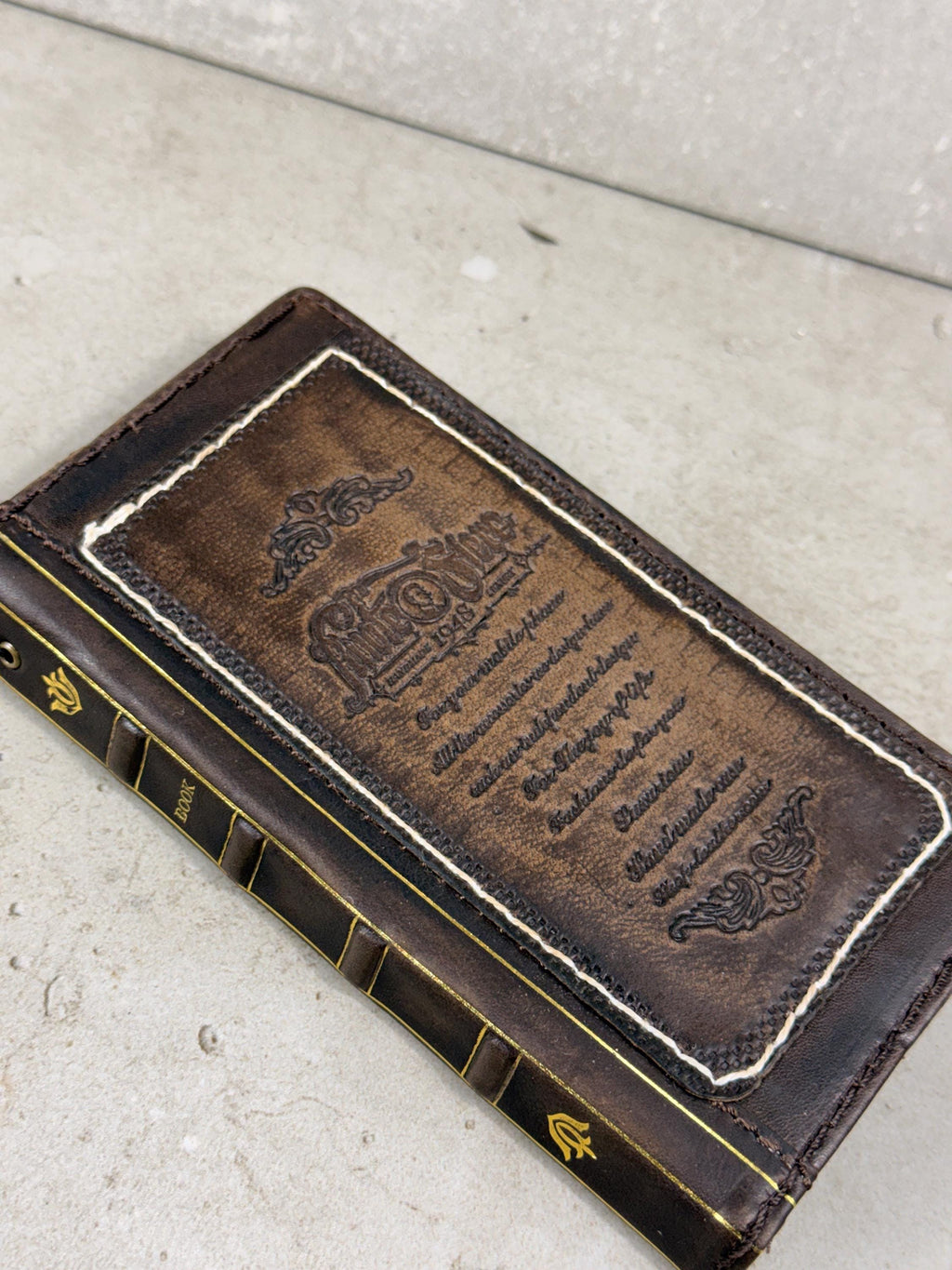 Genuine Leather fo OnePlus Open cover Wallet Handmade Wireless Luxury Hand sewing