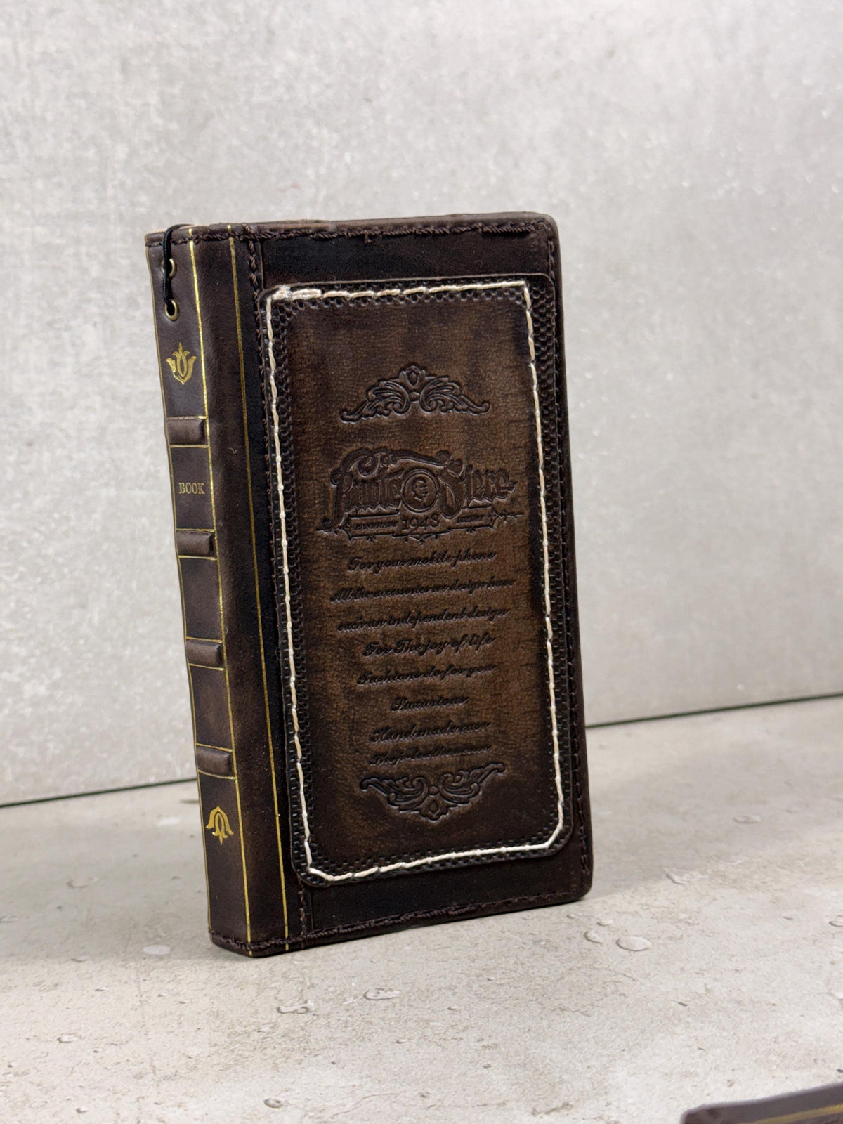 Handmade Leather Book Wallet Case for Galaxy Z Fold