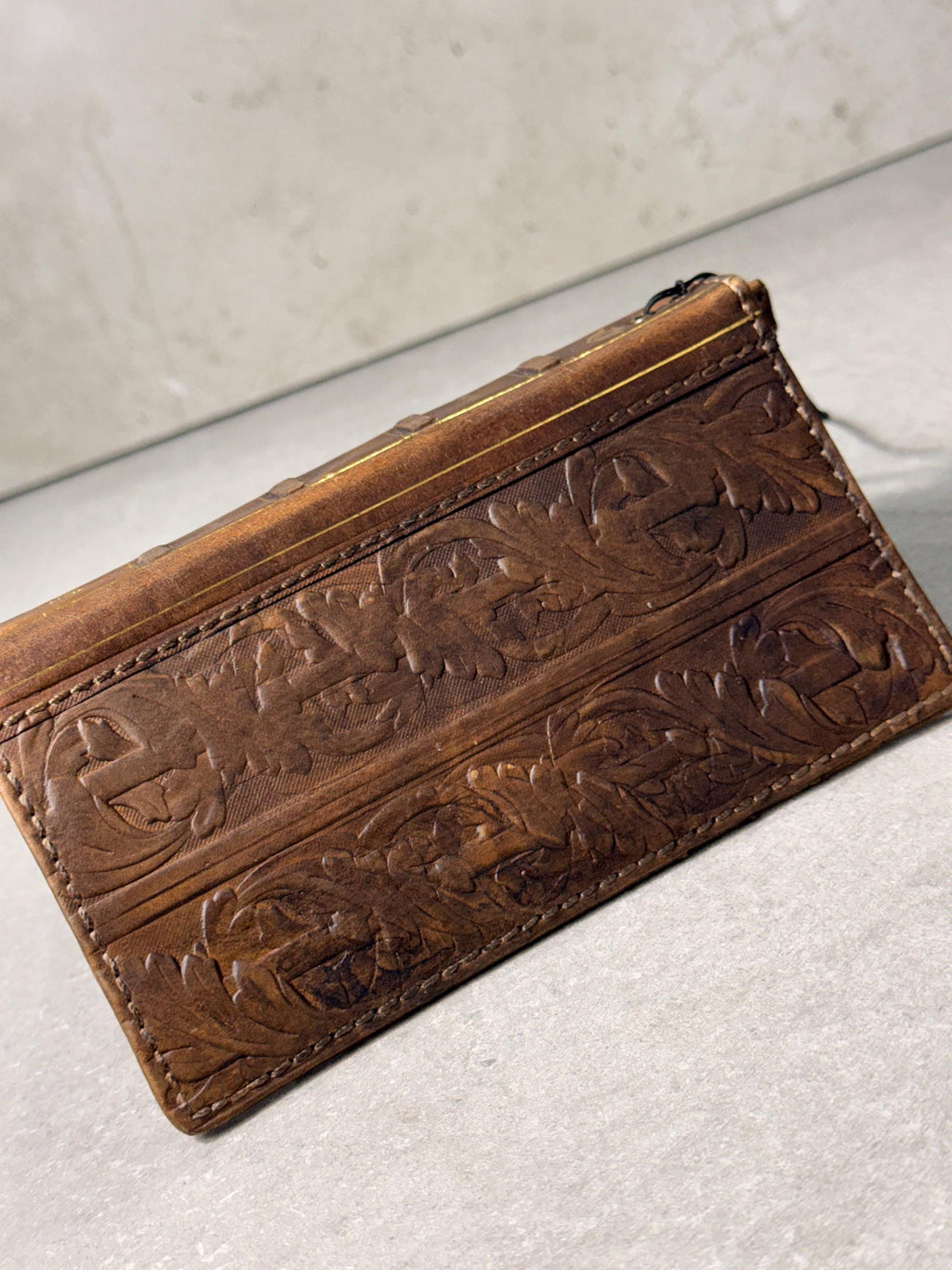 Handmade Leather Art Wallet Case for Galaxy: Book Bible Style Cover