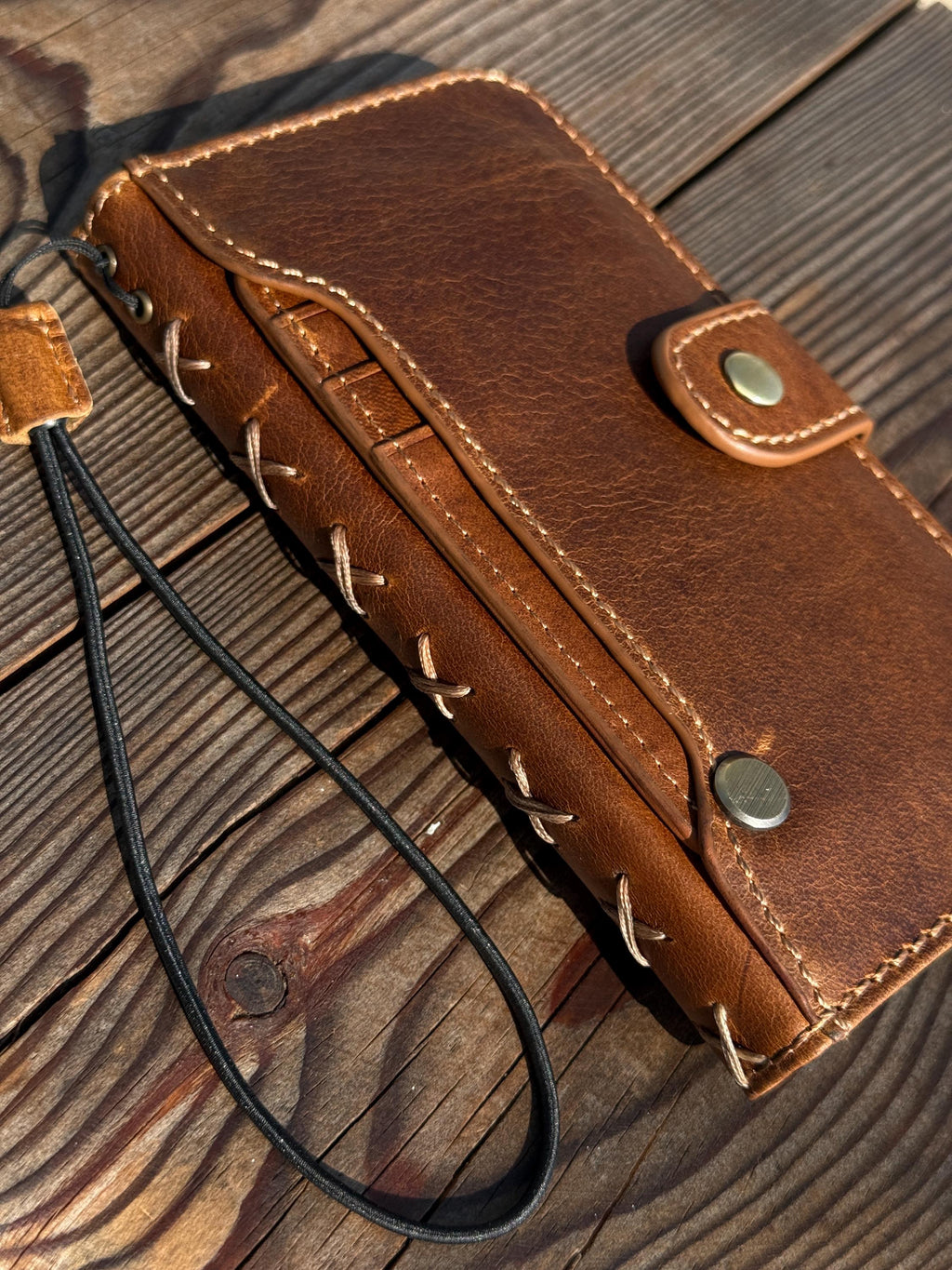 Genuine Leather fo OnePlus 15 12 12R Case Wallet Handmade Wireless Luxury oiled Ar