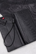 Handmade Leather Wallet Case for Galaxy: Book Design, Card Slots