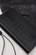 Handmade Leather Wallet Case for Galaxy Z Fold: Art Book Cover
