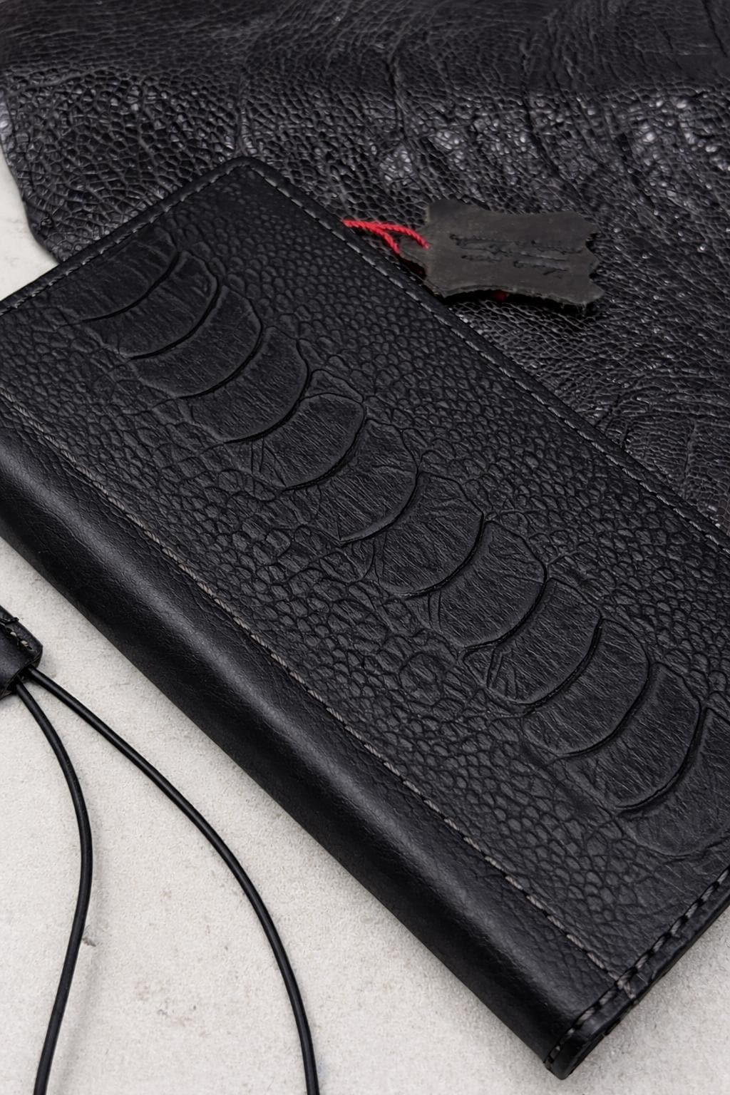 Handmade Leather Wallet Case for Galaxy Z Fold: Art Book Cover