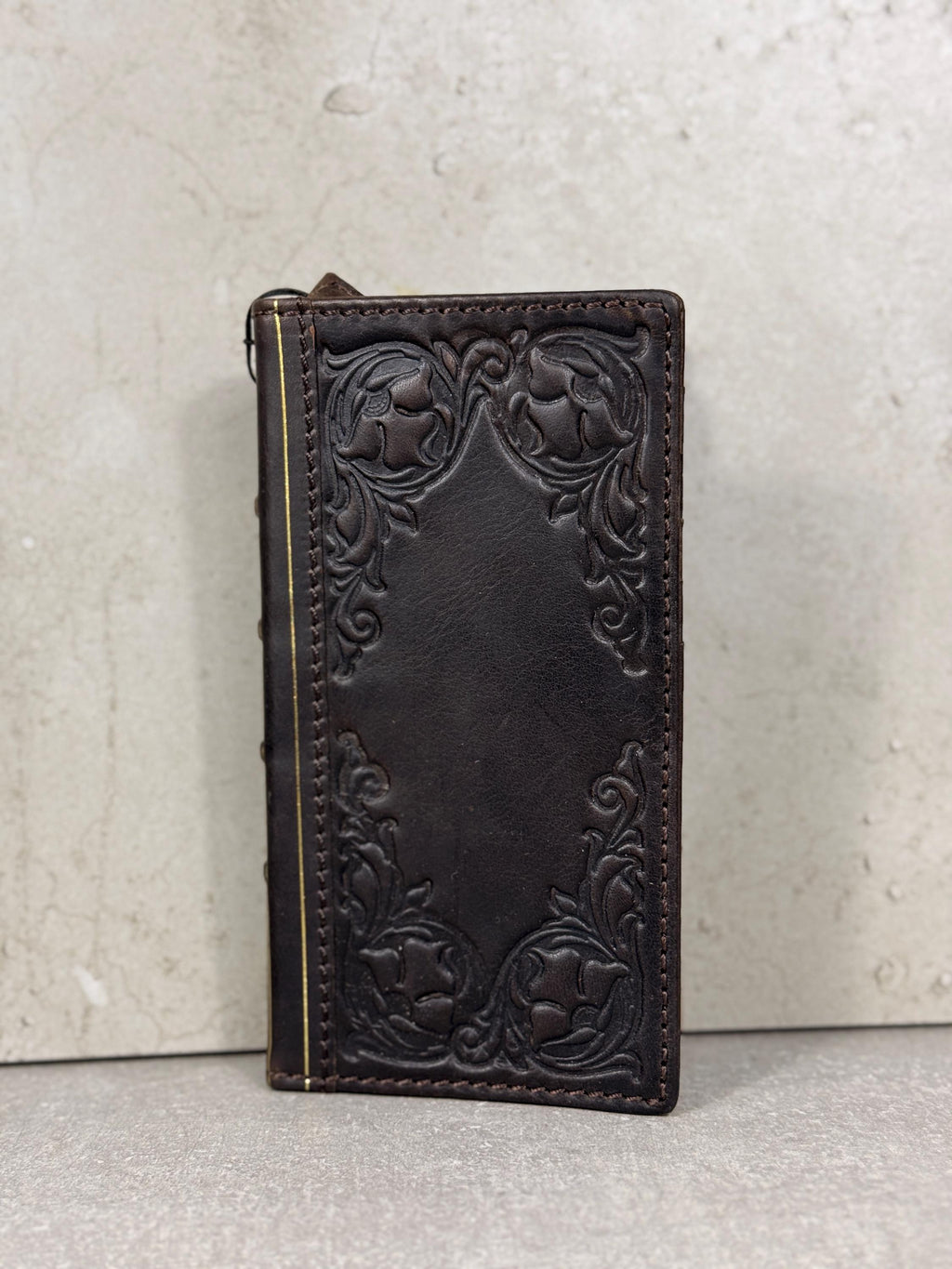 Handmade Leather Wallet Phone Case: Royal Book Design