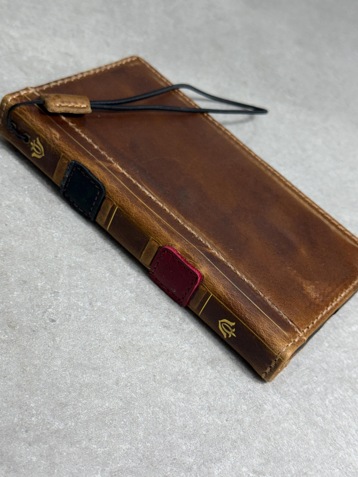 Genuine Leather Wallet Case For Galaxy S21-S26 Ultra, Card Slots (Book Design)