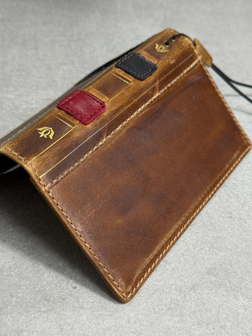 Embossed Leather Wallet Case for Google Pixel: Vintage Art Design