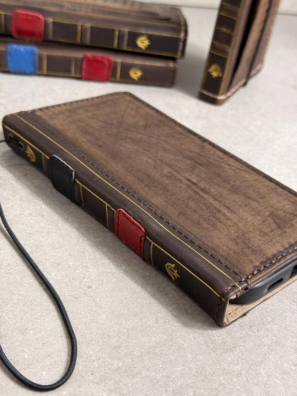 Genuine Leather fo OnePlus 12 12R Case Wallet Handmade Wireless Luxury oiled Ar