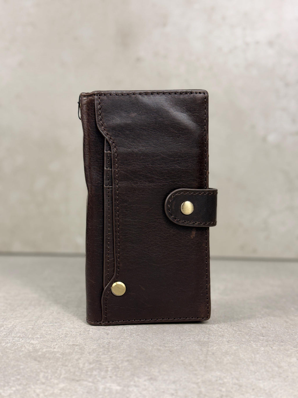 Genuine Leather Wallet Case: Vintage Book Style, Card Slots Motorola