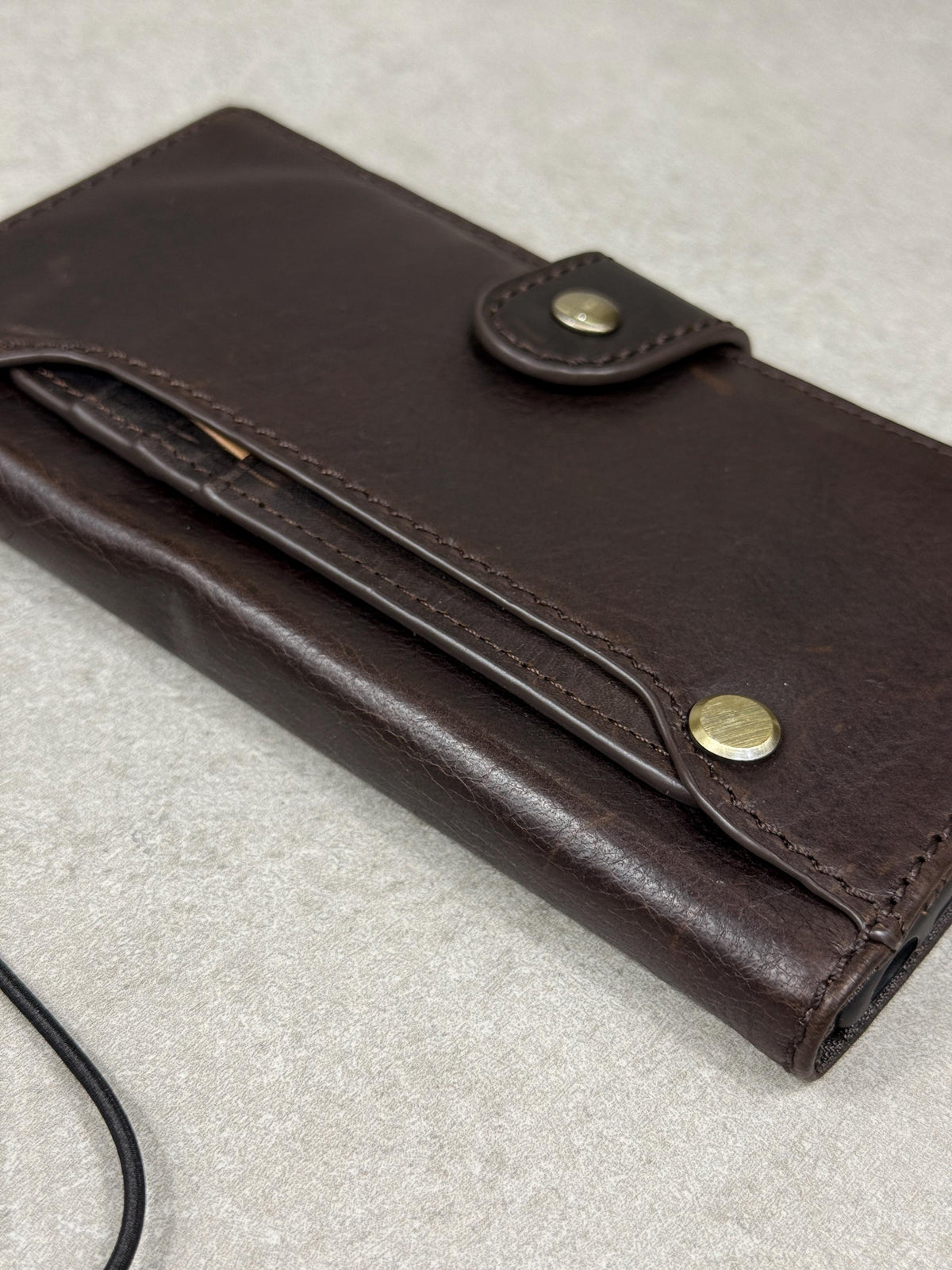 Genuine Leather Wallet Case: Vintage Book Style, Card Slots Motorola