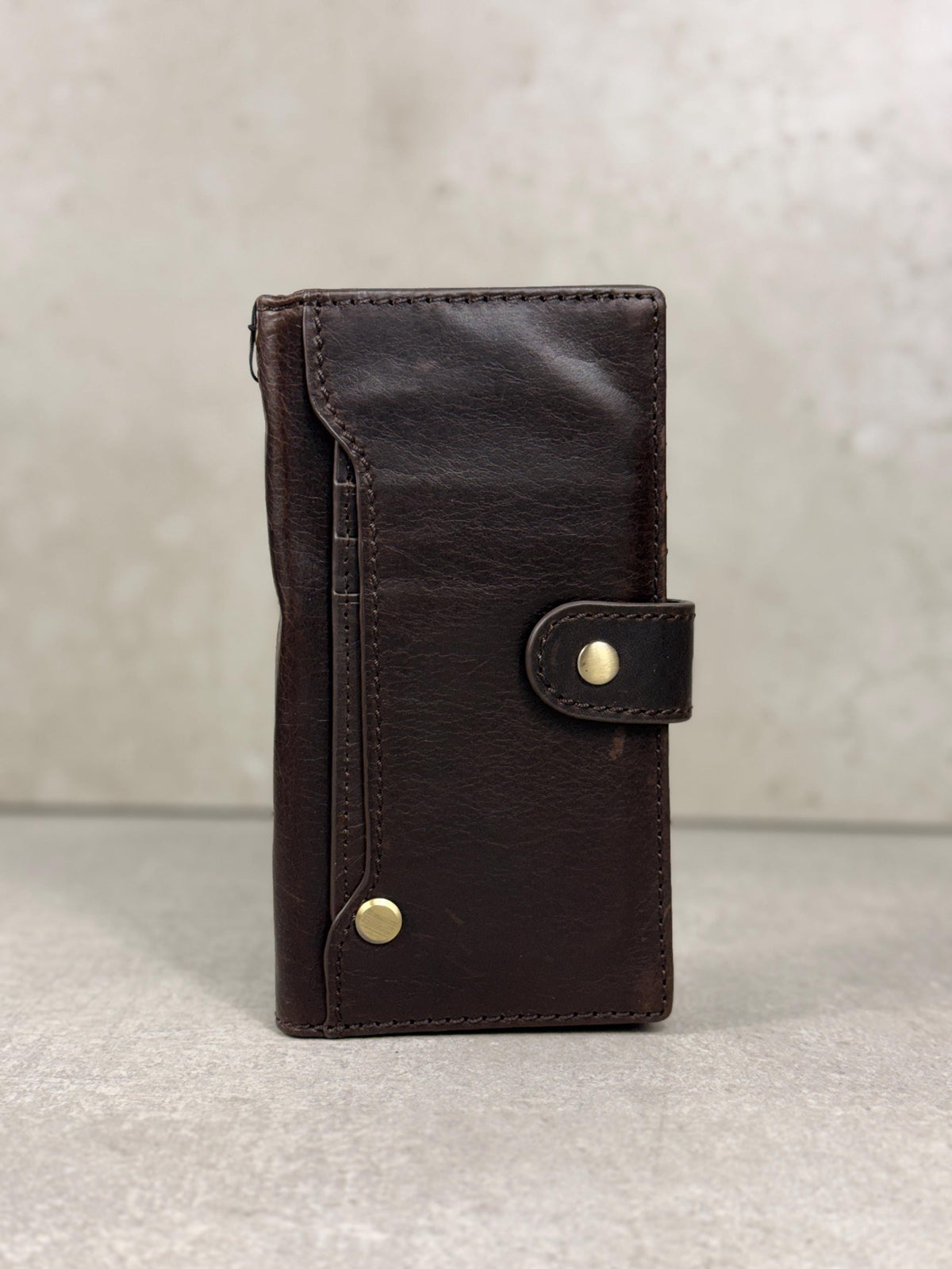 Handmade Leather Galaxy Z Fold Wallet Cover: Embossed Art Design