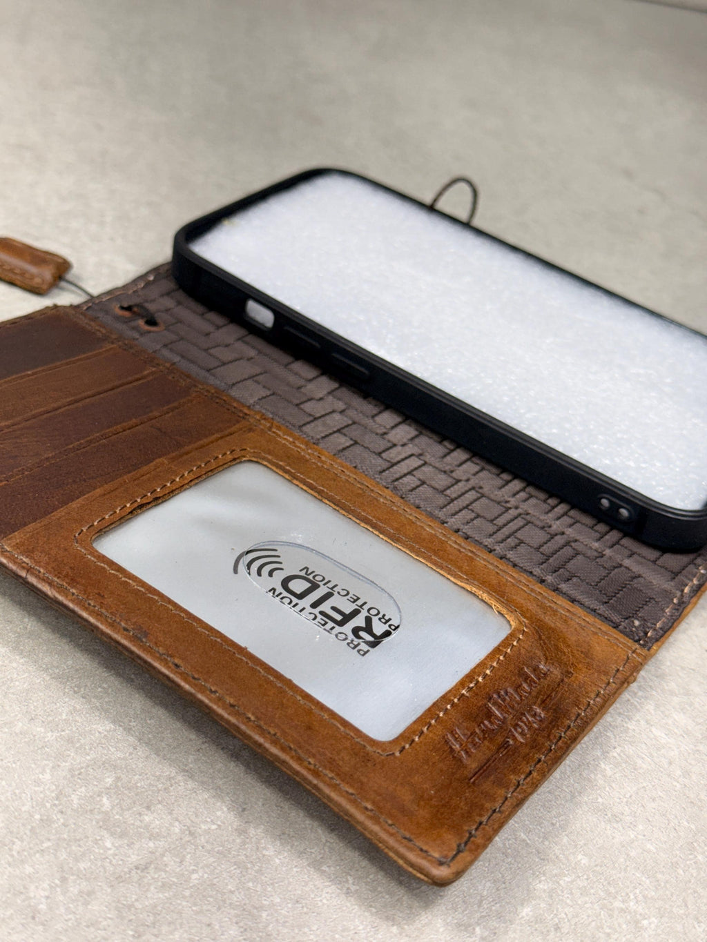 Leather Book Wallet Case for iPhone: Card Slots, Bible Style 17