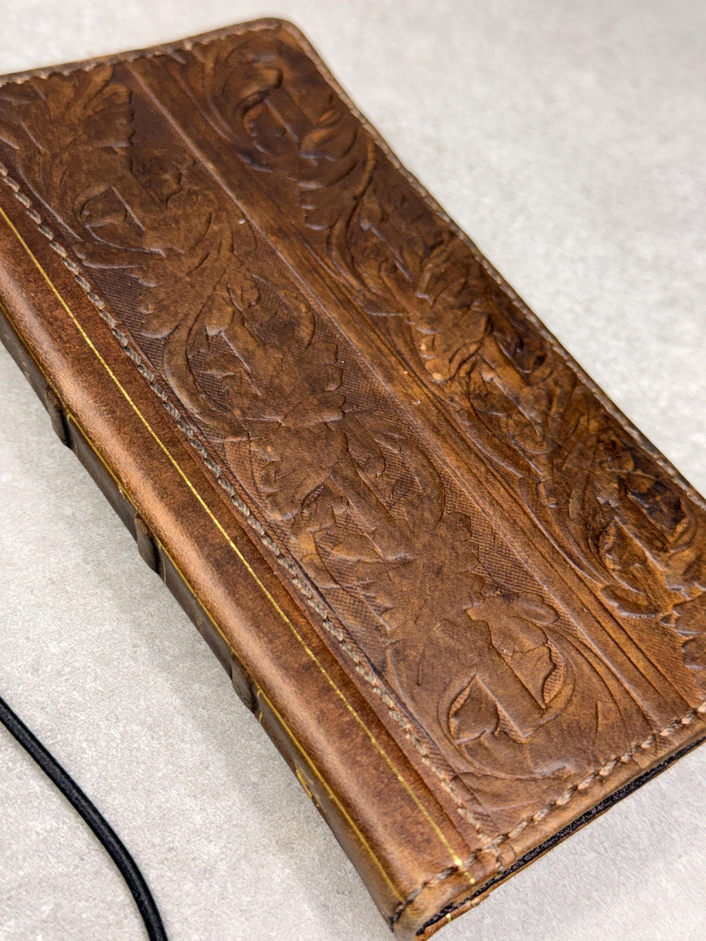 Leather Book Wallet Case for iPhone: Card Slots, Bible Style 17