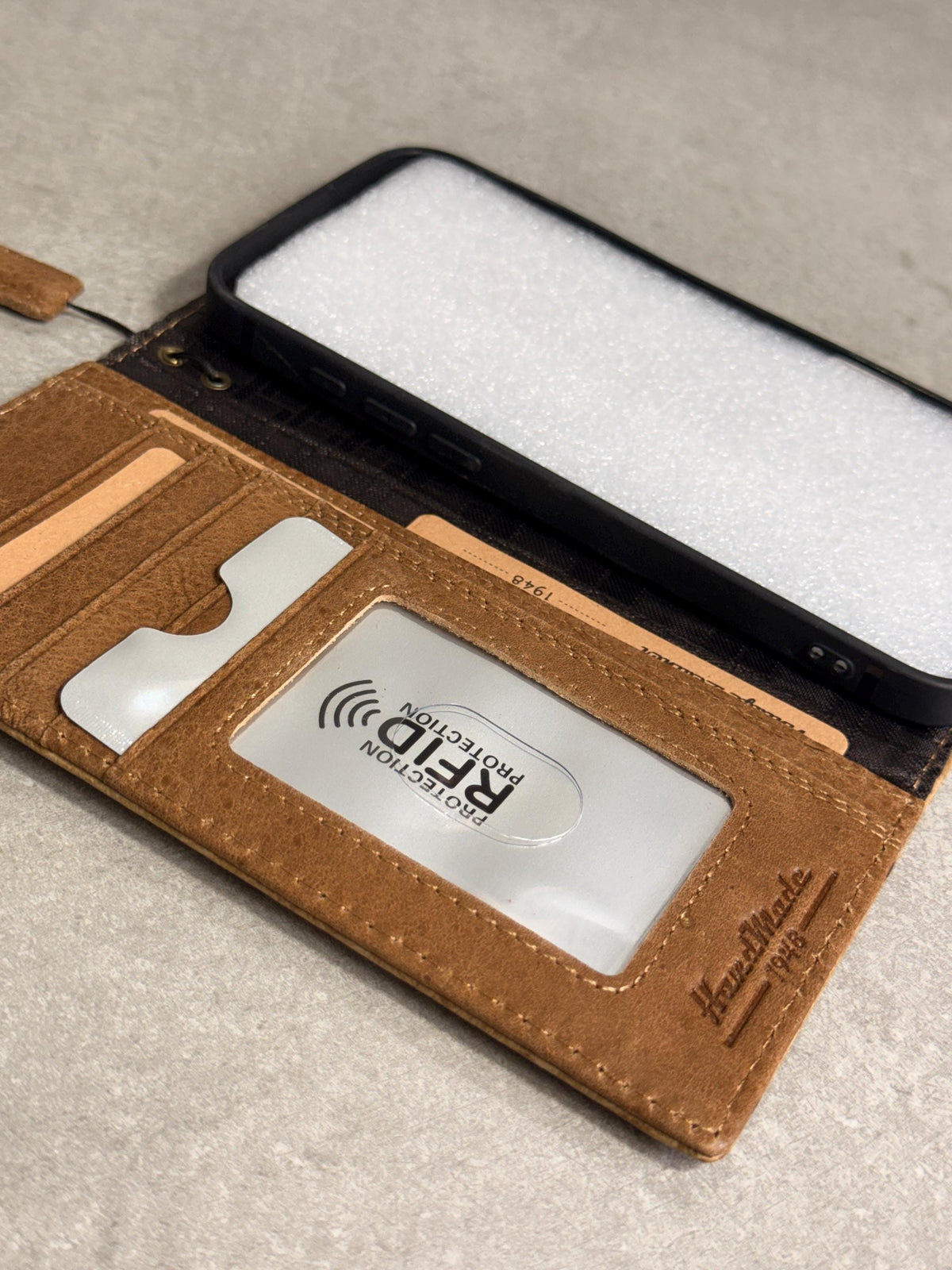 Genuine Leather fo OnePlus Open Case Wallet Handmade Wireless Luxury
