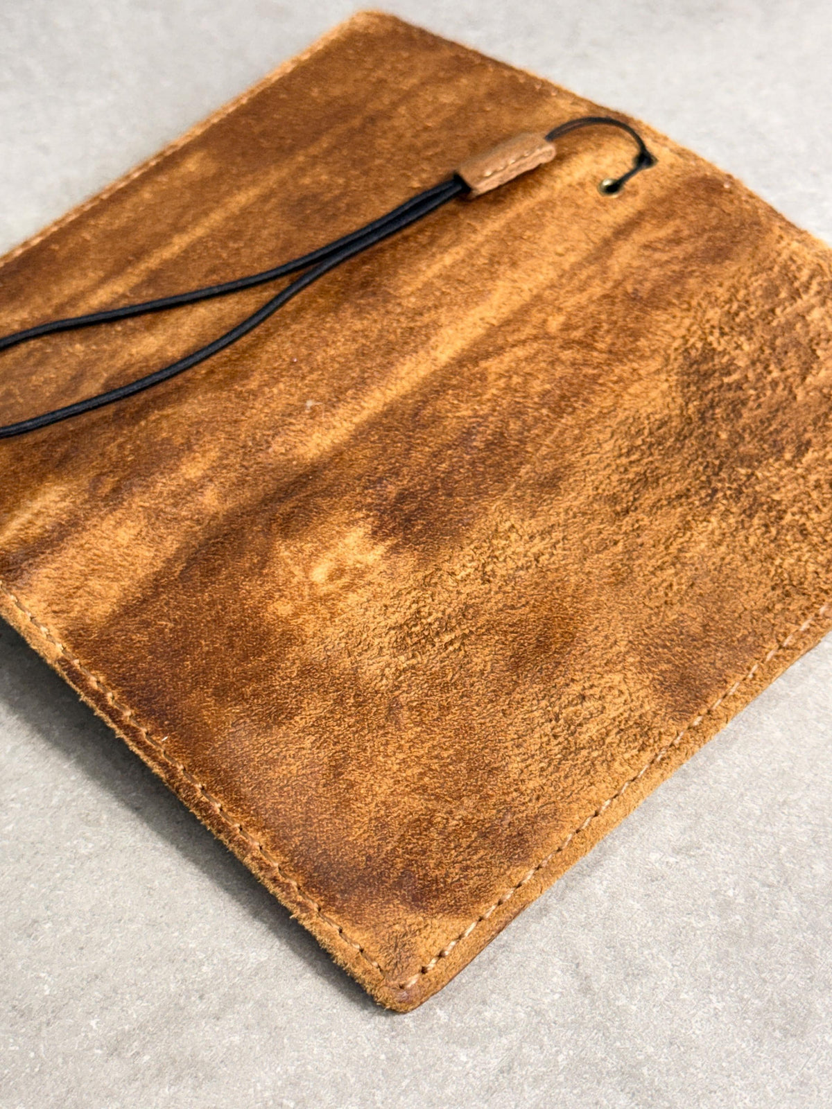 Handmade Leather Wallet Case for Galaxy Z Fold 2/3/4/5/6/7 -  Ostrich Art Design
