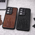 Handmade Crocodile Embossed Leather Phone Case, Slim Protective Cover Galaxy S26 S25 S24 S23