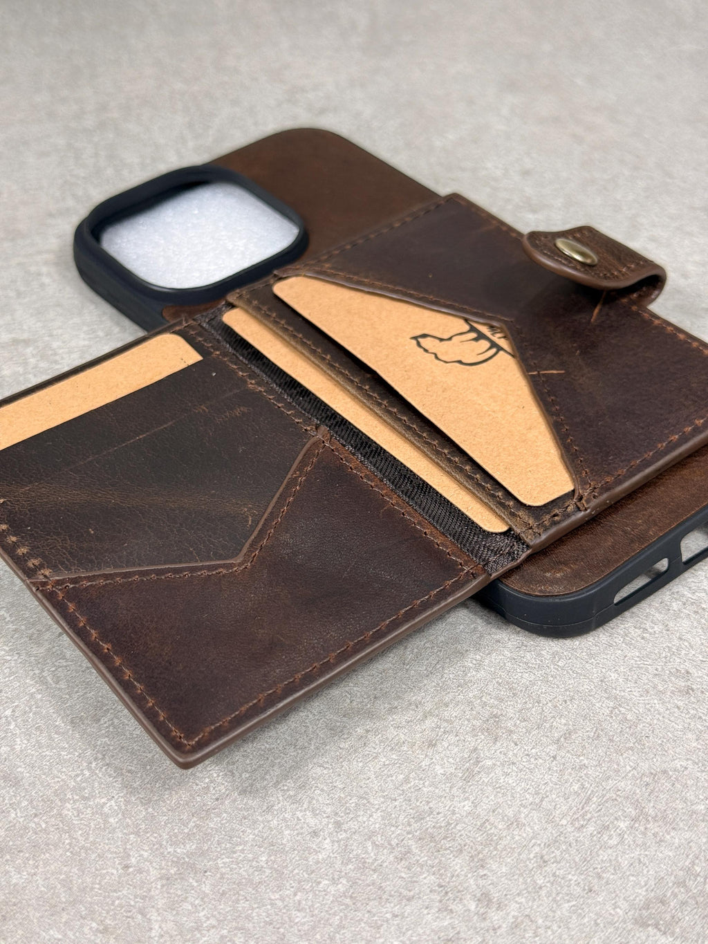 Genuine Leather Wallet Case For Galaxy S21-S26 Ultra, Card Slots (Book Design)