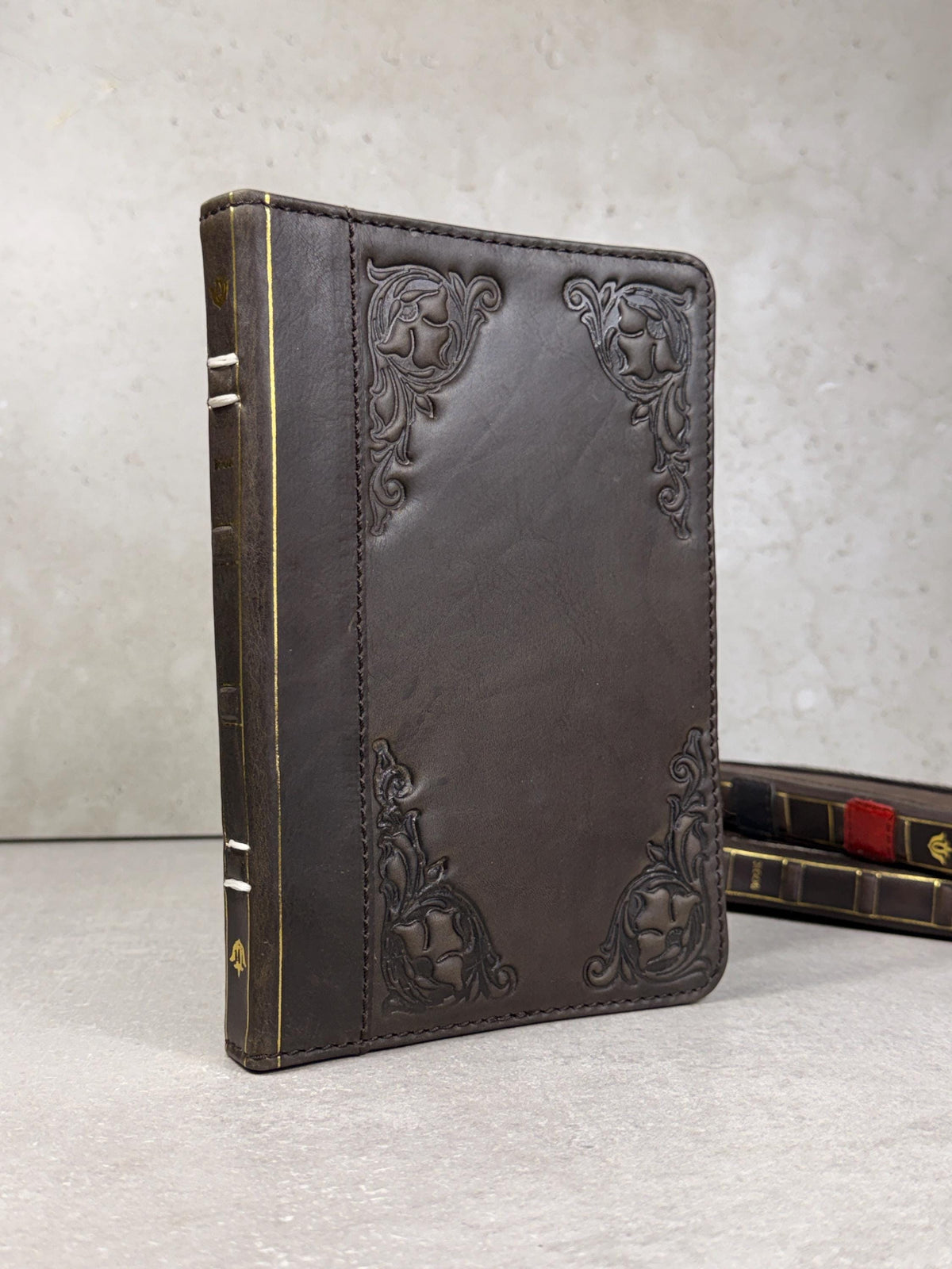 Handmade Leather Samsung tab A9+ A11+ Cover, Book Style Case with Pen Holder