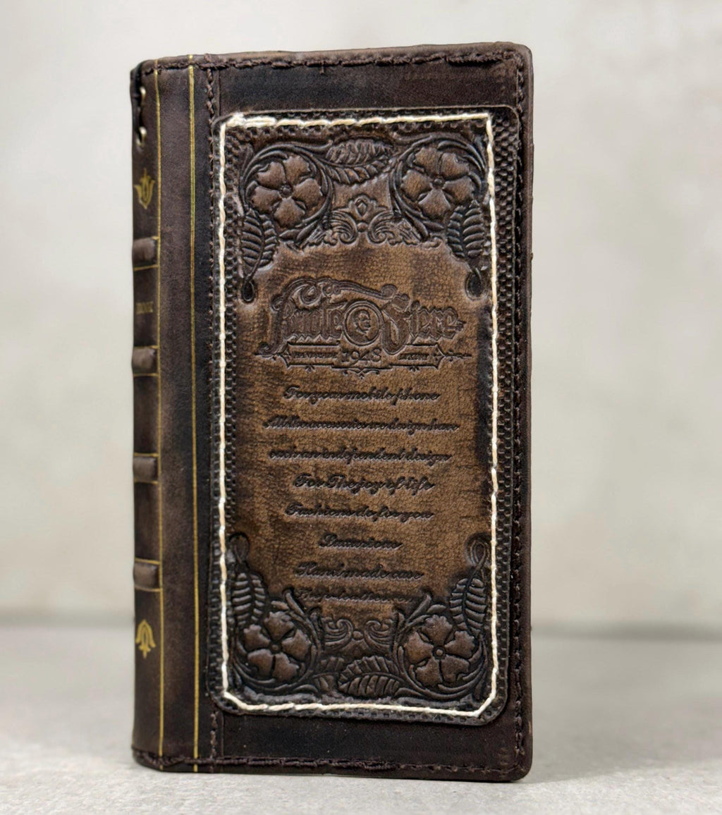 Genuine Leather fo OnePlus 15 12 12R Case Wallet Handmade Wireless Luxury oiled Ar
