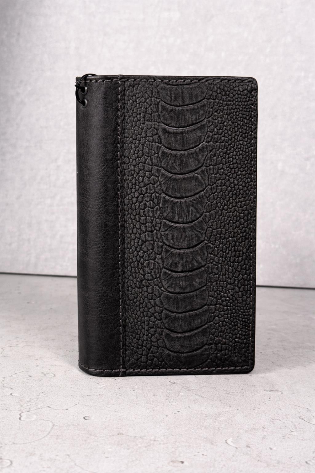 Genuine Leather Wallet Case: Vintage Book Style, Card Slots Motorola