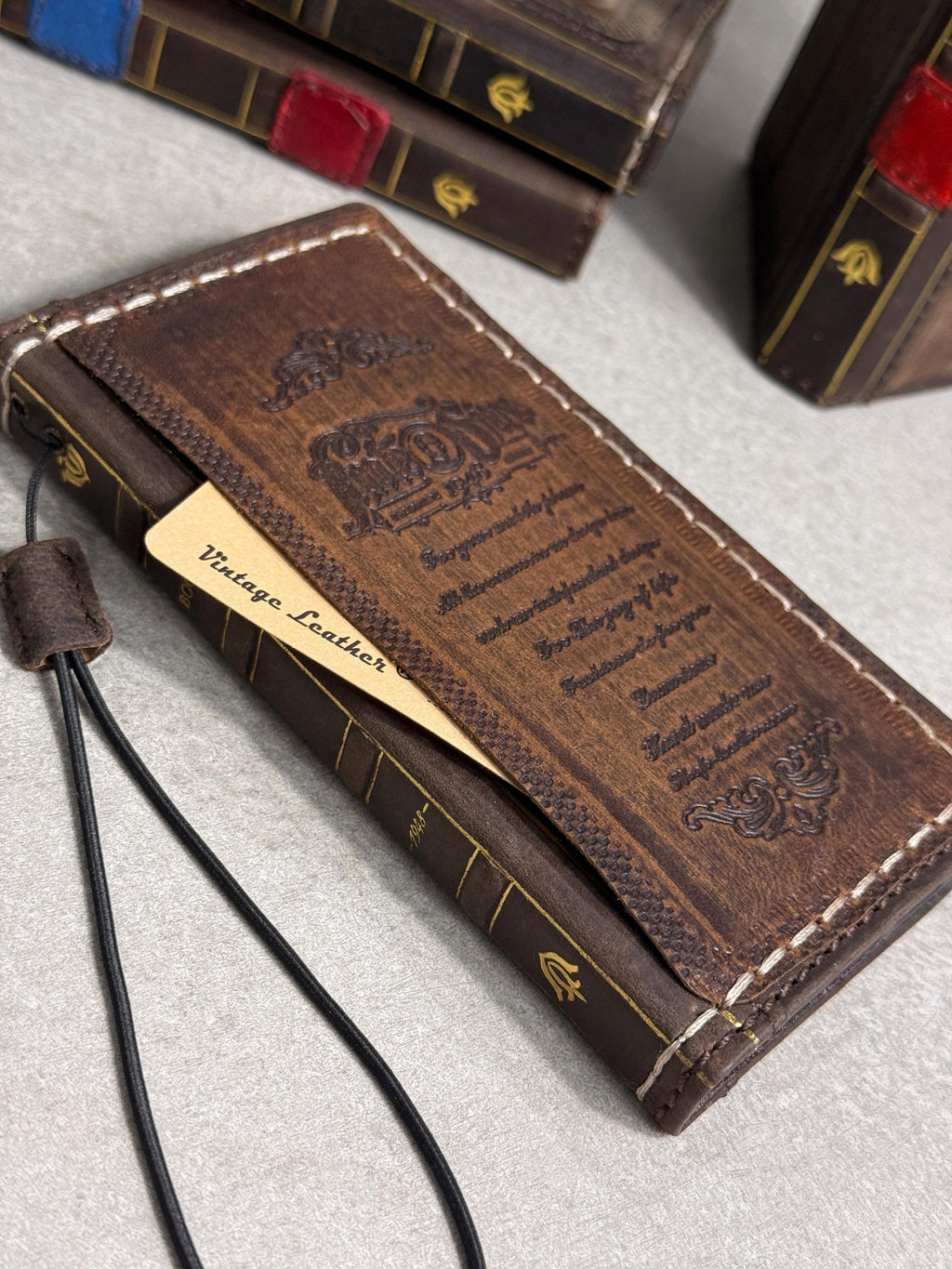 Vintage Leather iPhone 17 Wallet Case: Book Style, Card Slots