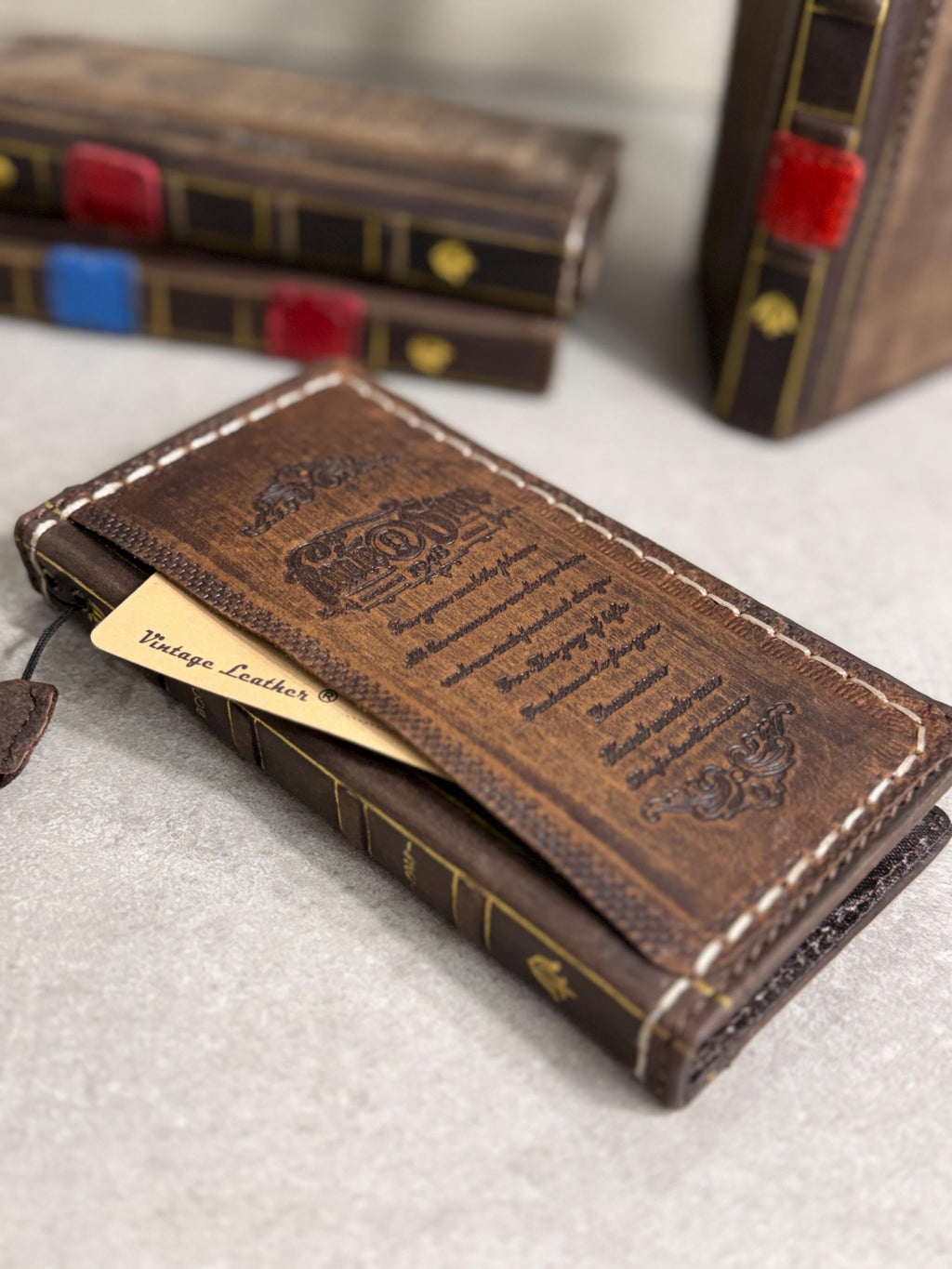 Handmade Leather Wallet Phone Case: Galaxy S26 S25 S24