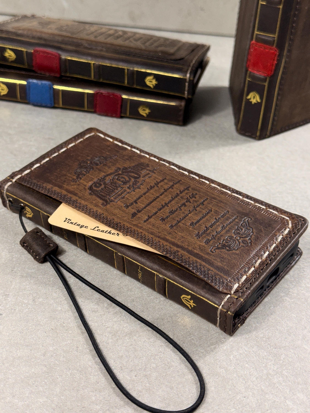 Handmade Leather Wallet Phone Case: Galaxy S26 S25 S24