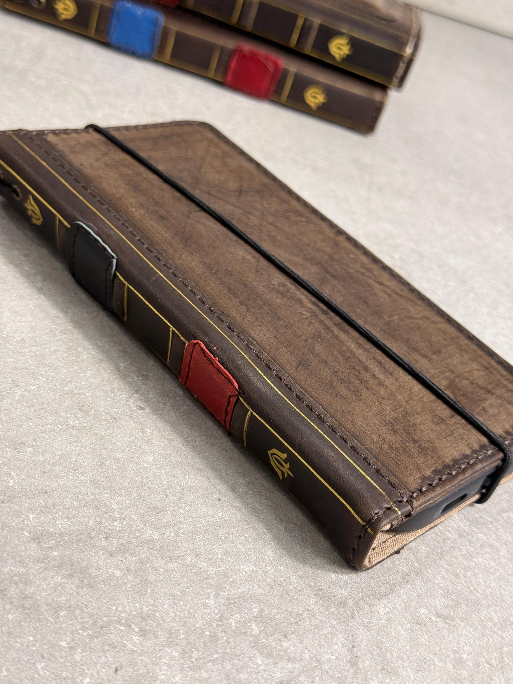 Genuine Leather fo OnePlus 12 12R Case Wallet Handmade Wireless Luxury oiled Ar