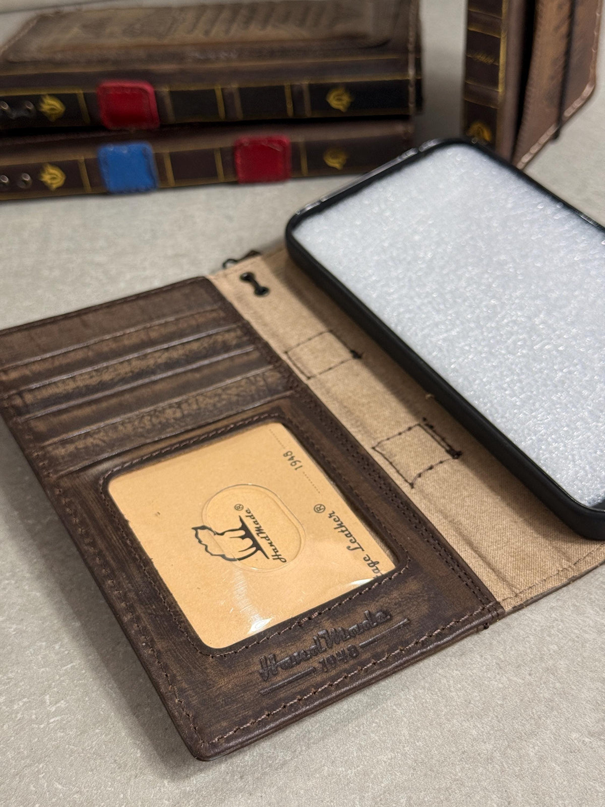 Genuine Leather fo OnePlus Open Case Wallet Handmade Wireless Luxury  Davidov Art