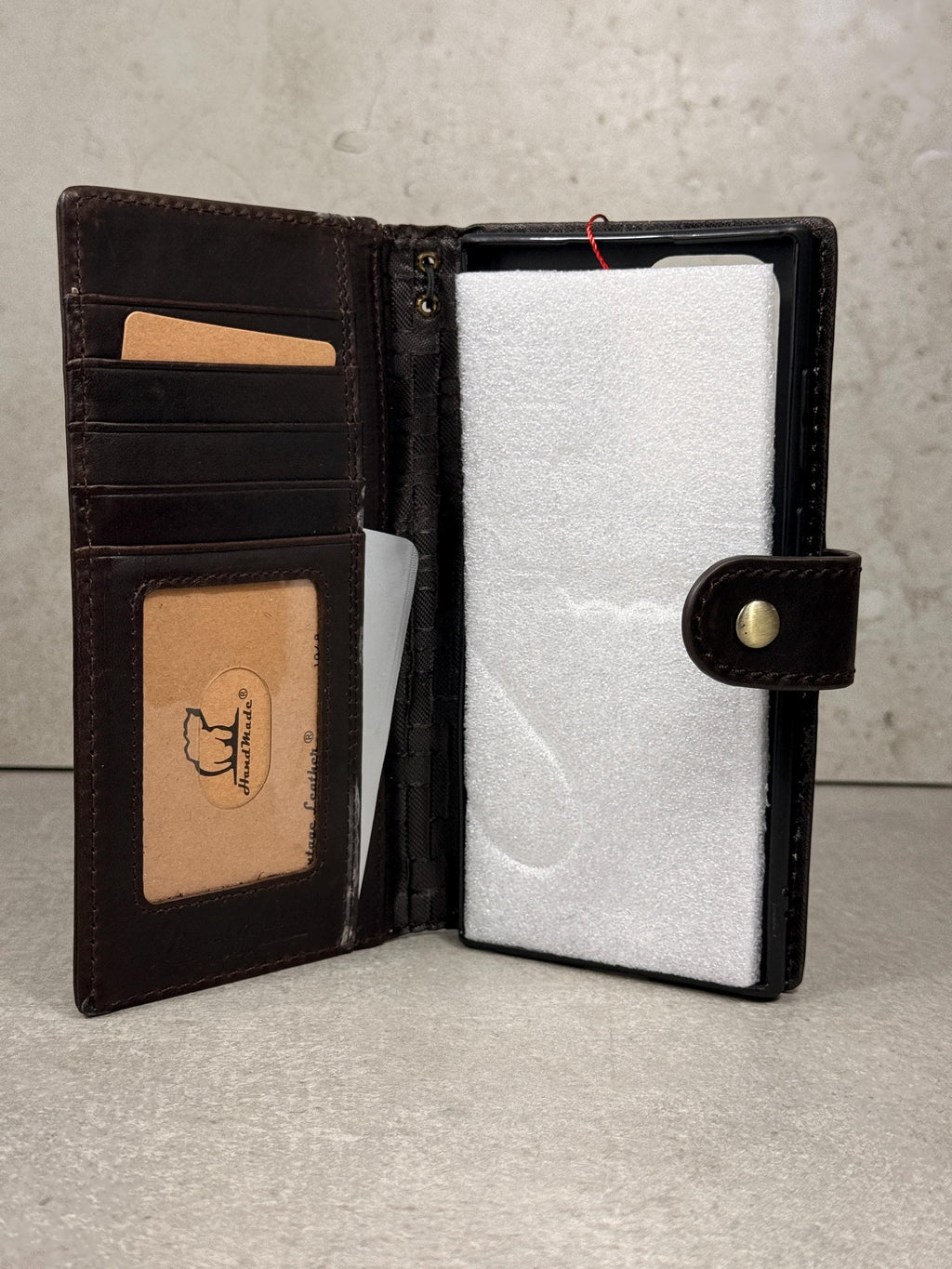 Genuine Leather fo OnePlus 15 12 12R Case Wallet Handmade Wireless Luxury oiled Ar