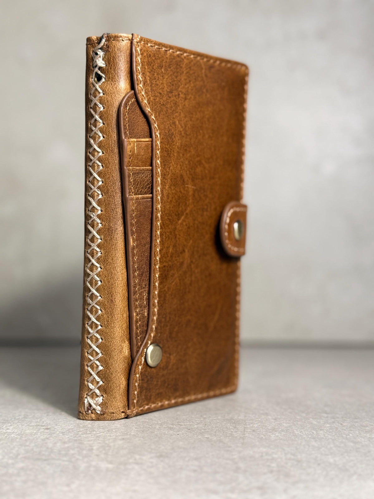 Vintage Book Style Leather iPhone Wallet Case 17