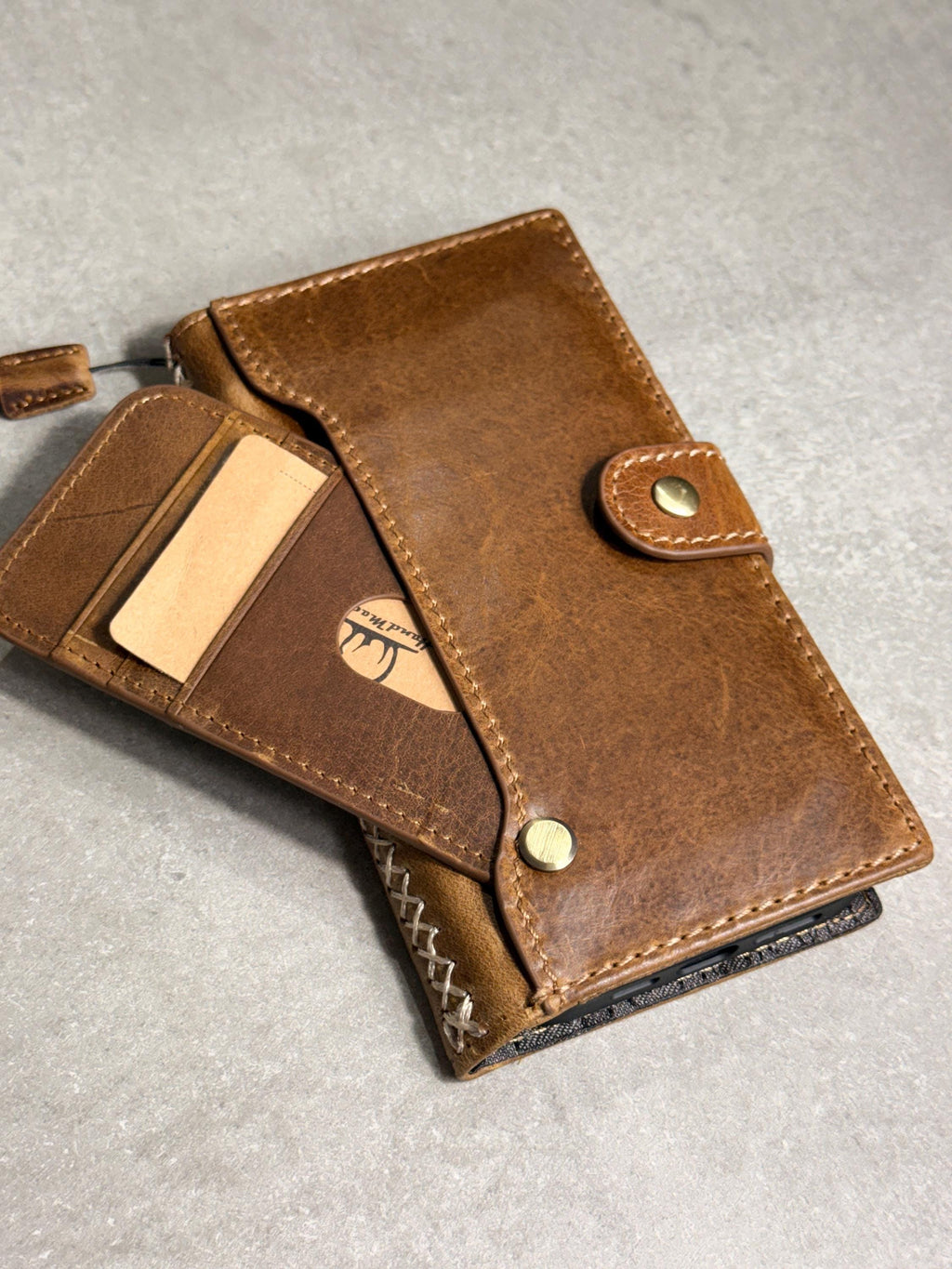 Vintage Book Style Leather iPhone Wallet Case 17