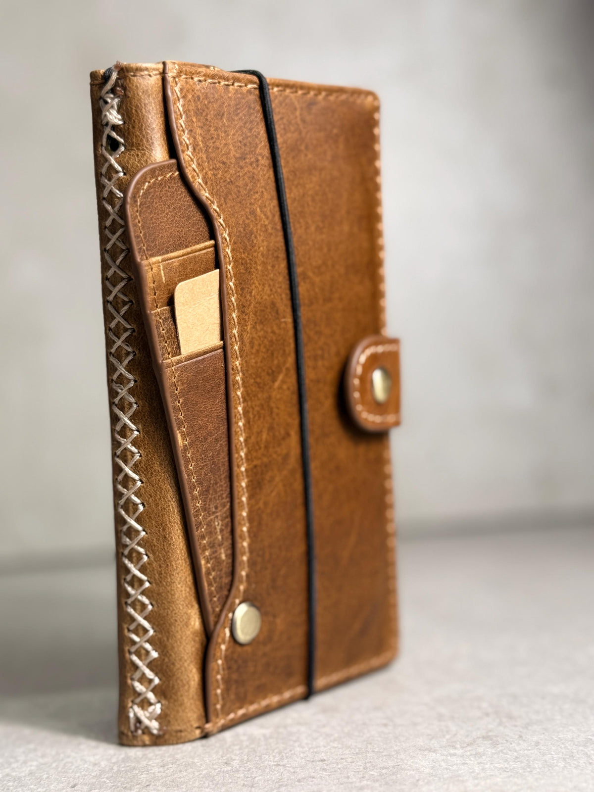 Vintage Book Style Leather iPhone Wallet Case 17