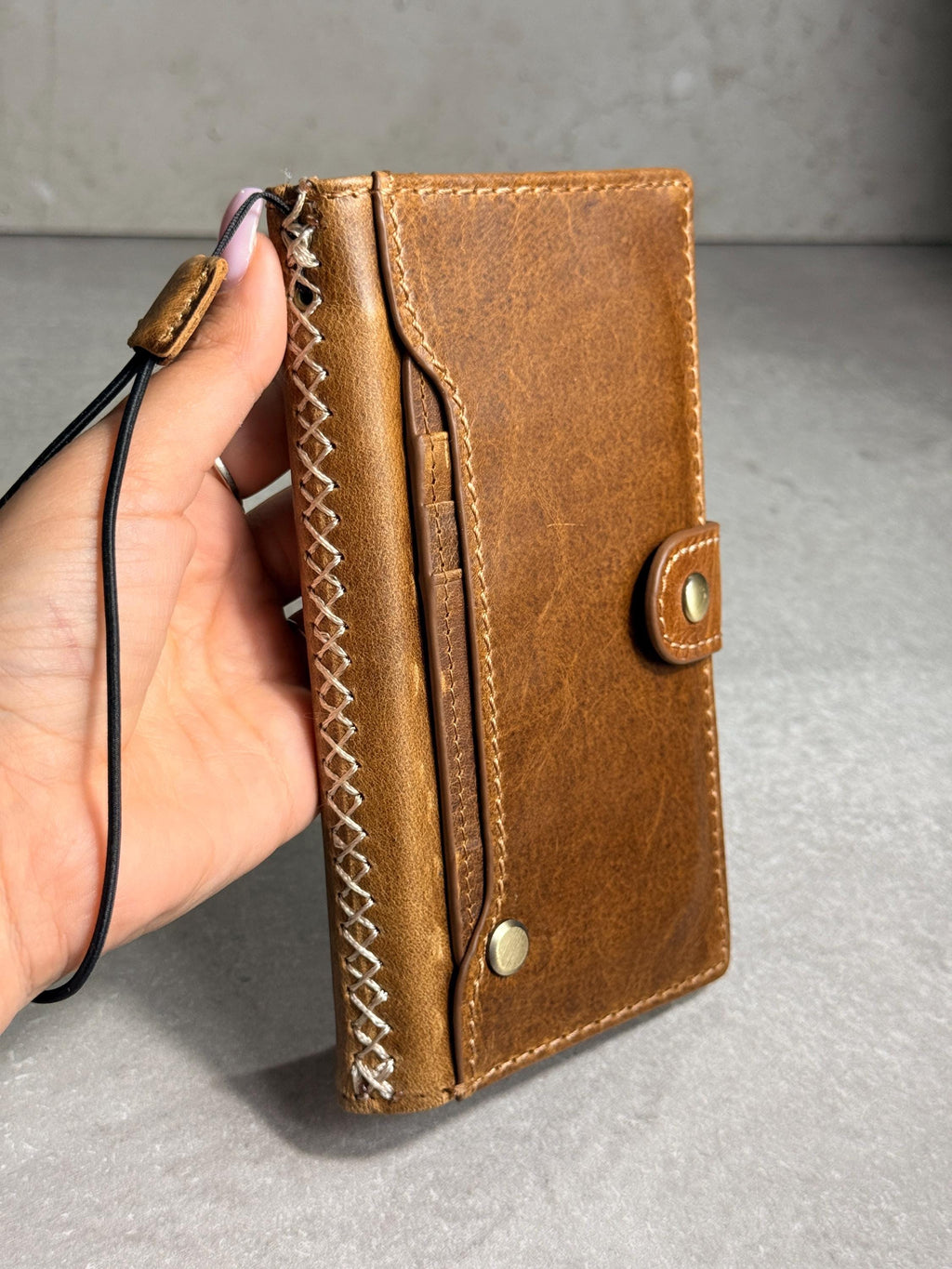 Vintage Book Style Leather iPhone Wallet Case 17