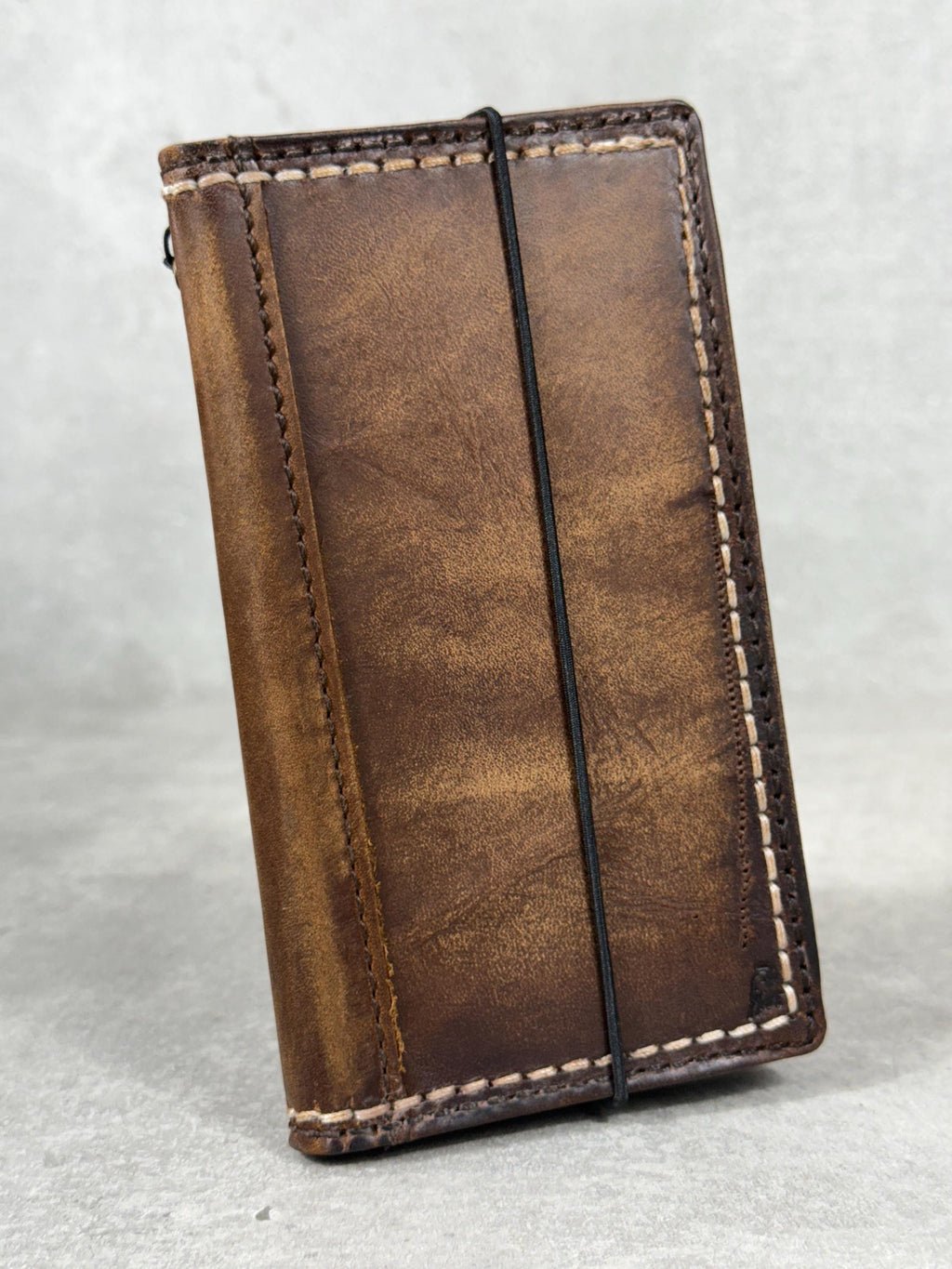 Vintage Book Style Leather iPhone Wallet Case