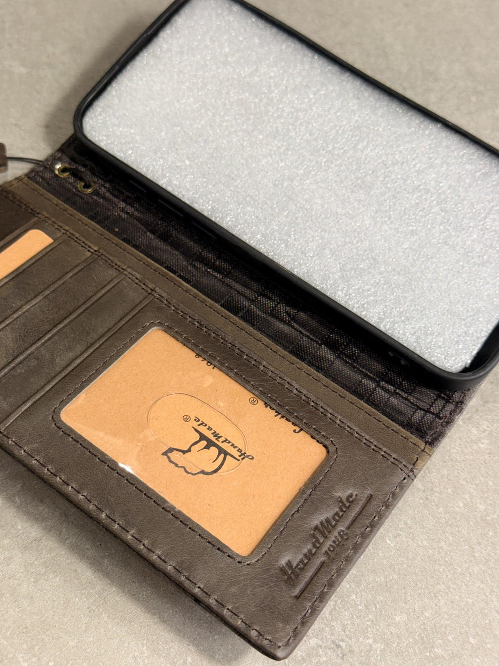 Handmade Ostrich Leather iPhone Case: Vintage Book Style 17