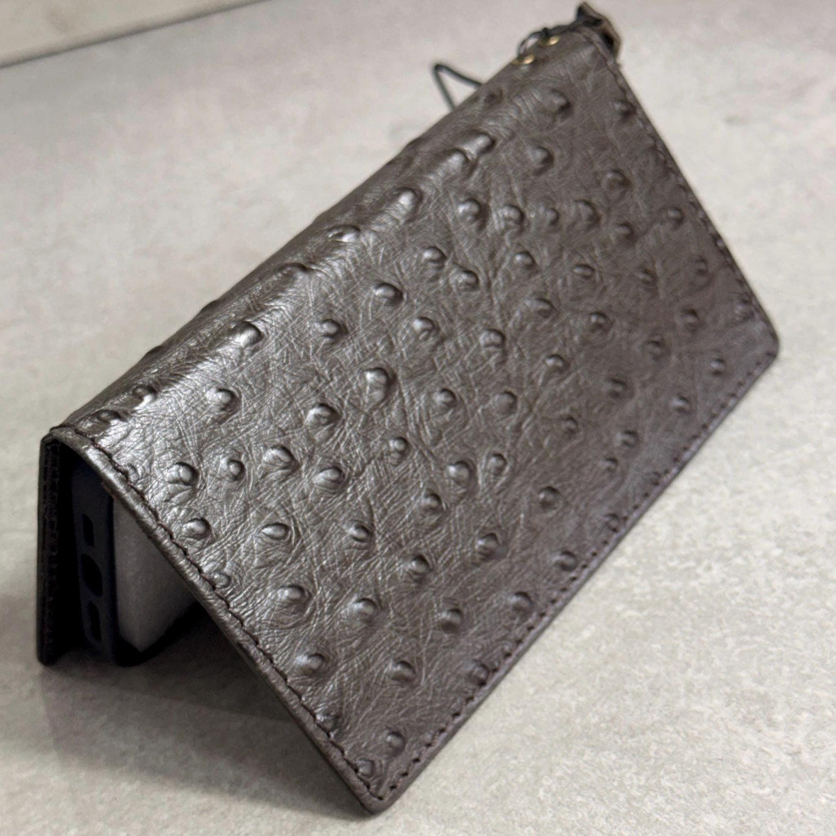 Handmade Ostrich Leather iPhone Case: Vintage Book Style 17