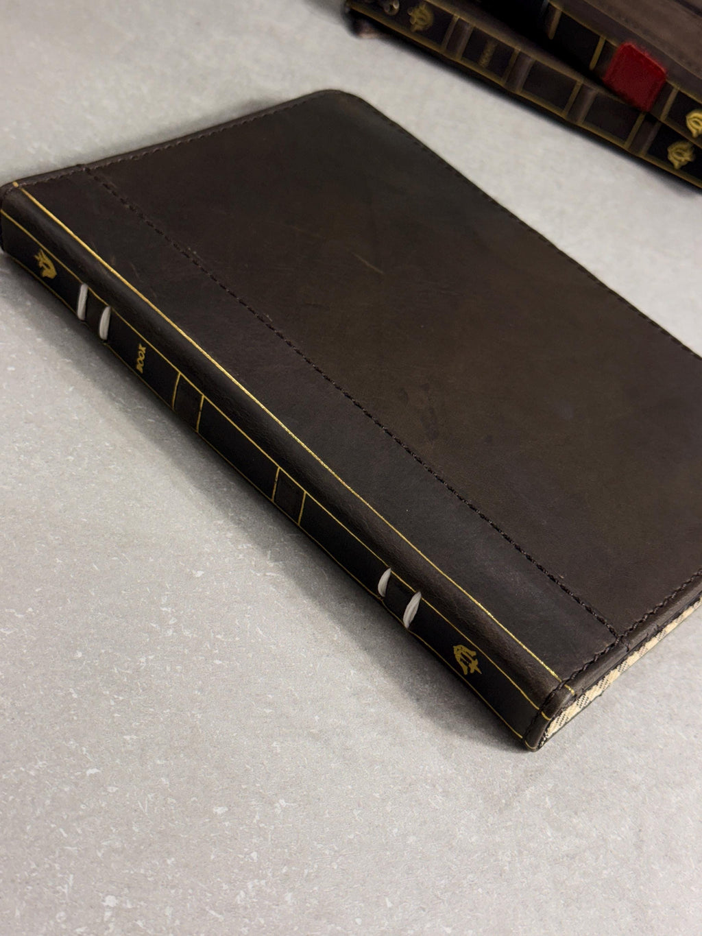 Handmade Leather Samsung tab A9+ A11+ Cover, Book Style Case with Pen Holder