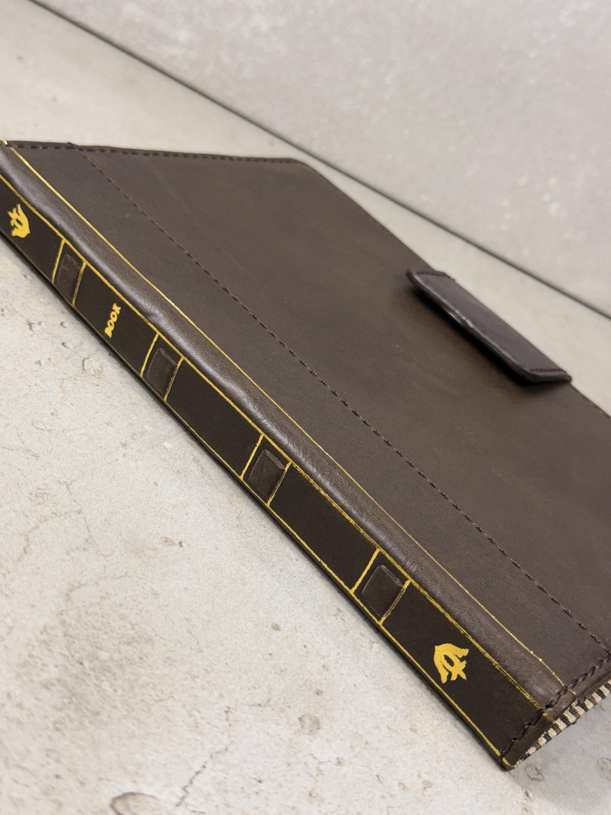 Handmade Leather Samsung tab A9+ A11+ Cover, Book Style Case with Pen Holder