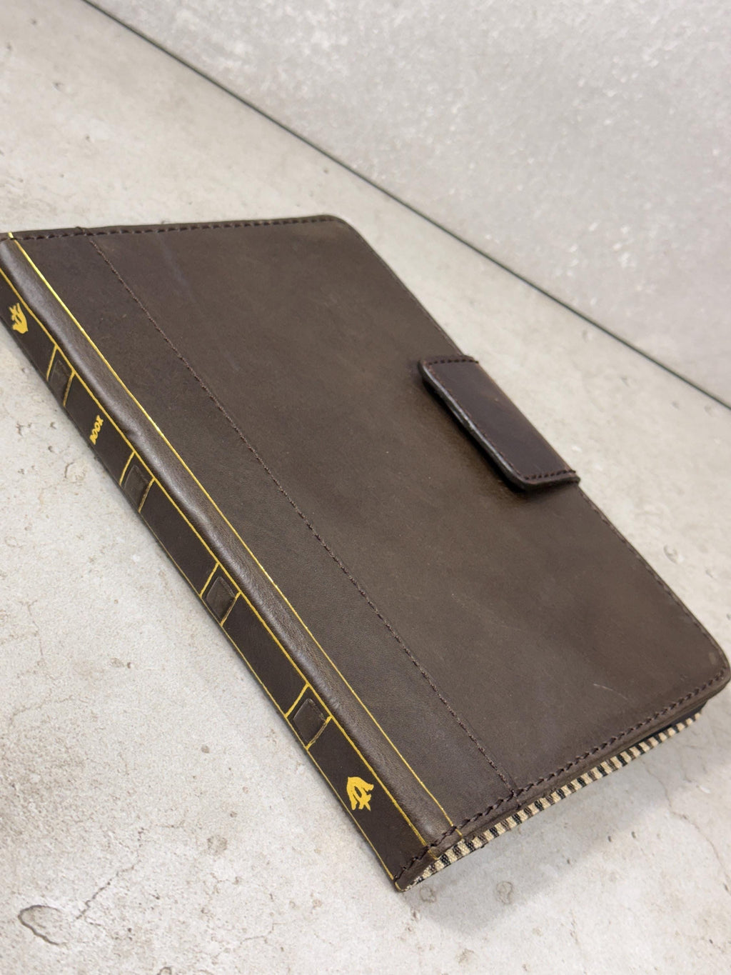 Handmade Leather Samsung tab A9+ A11+ Cover, Book Style Case with Pen Holder