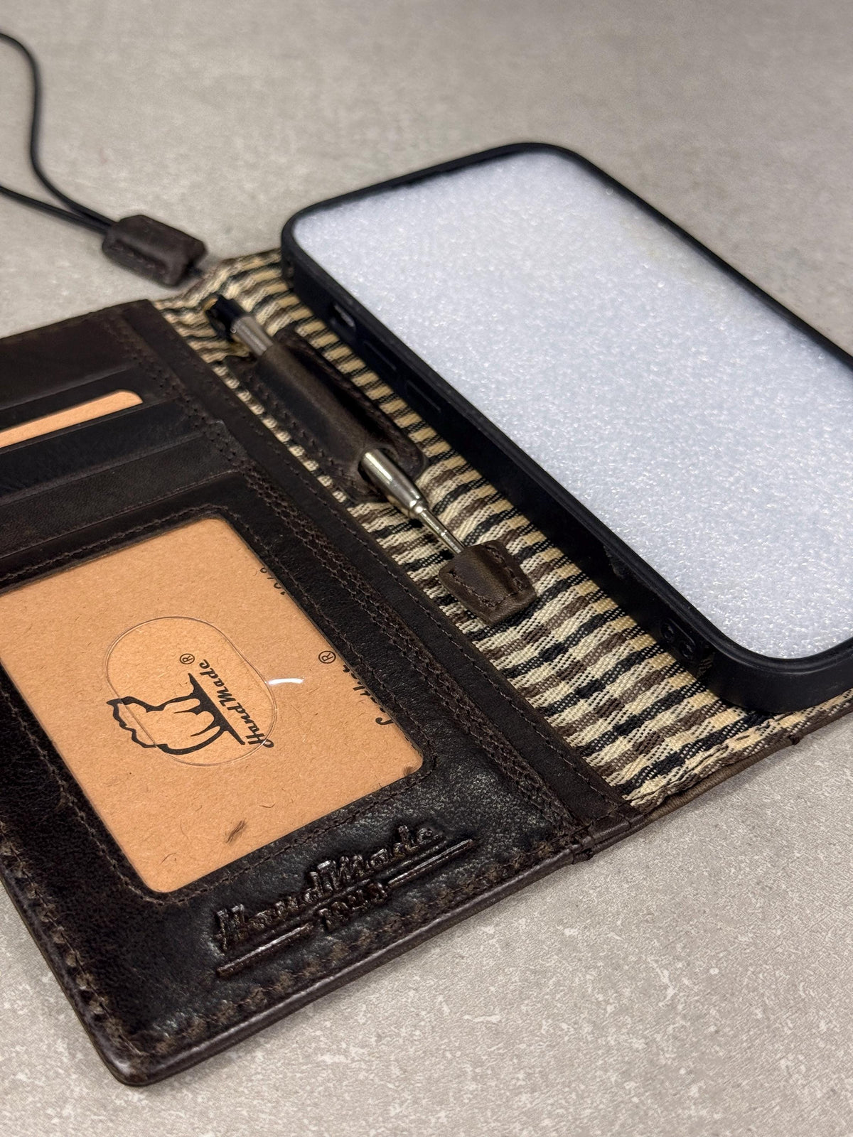 Vintage Book Style Leather iPhone Wallet Case 17