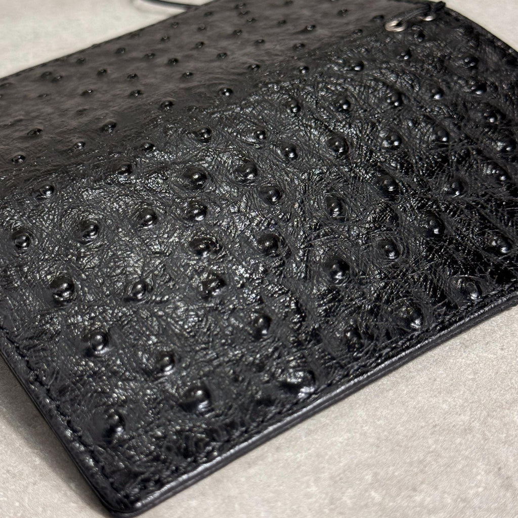 Genuine Leather iPhone Case: Ostrich Pattern, Vintage Book Style, Handcrafted Protection