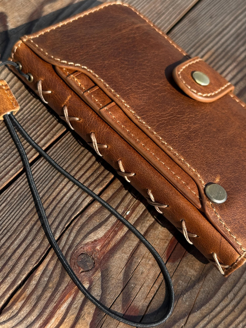 Genuine Leather Wallet Case: Vintage Book Style, Card Slots Motorola
