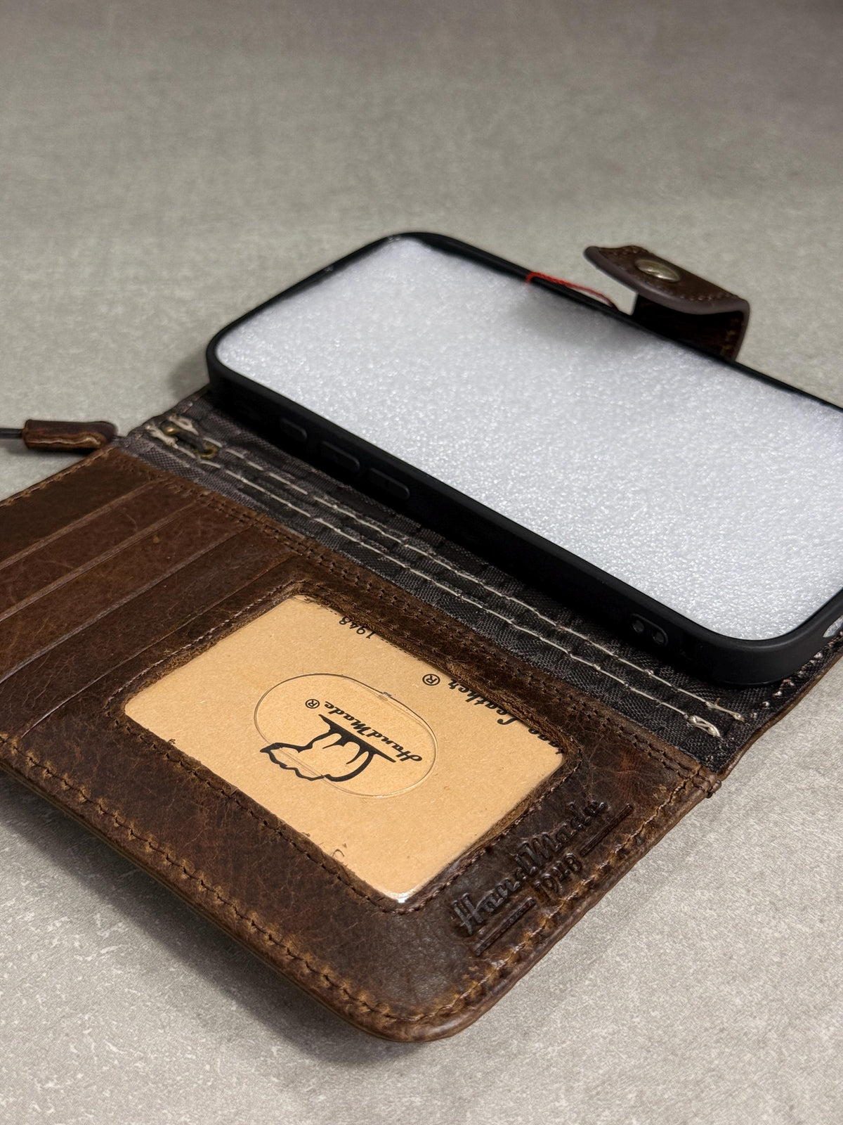 Genuine Leather fo OnePlus Open Case Wallet Handmade Wireless Luxury