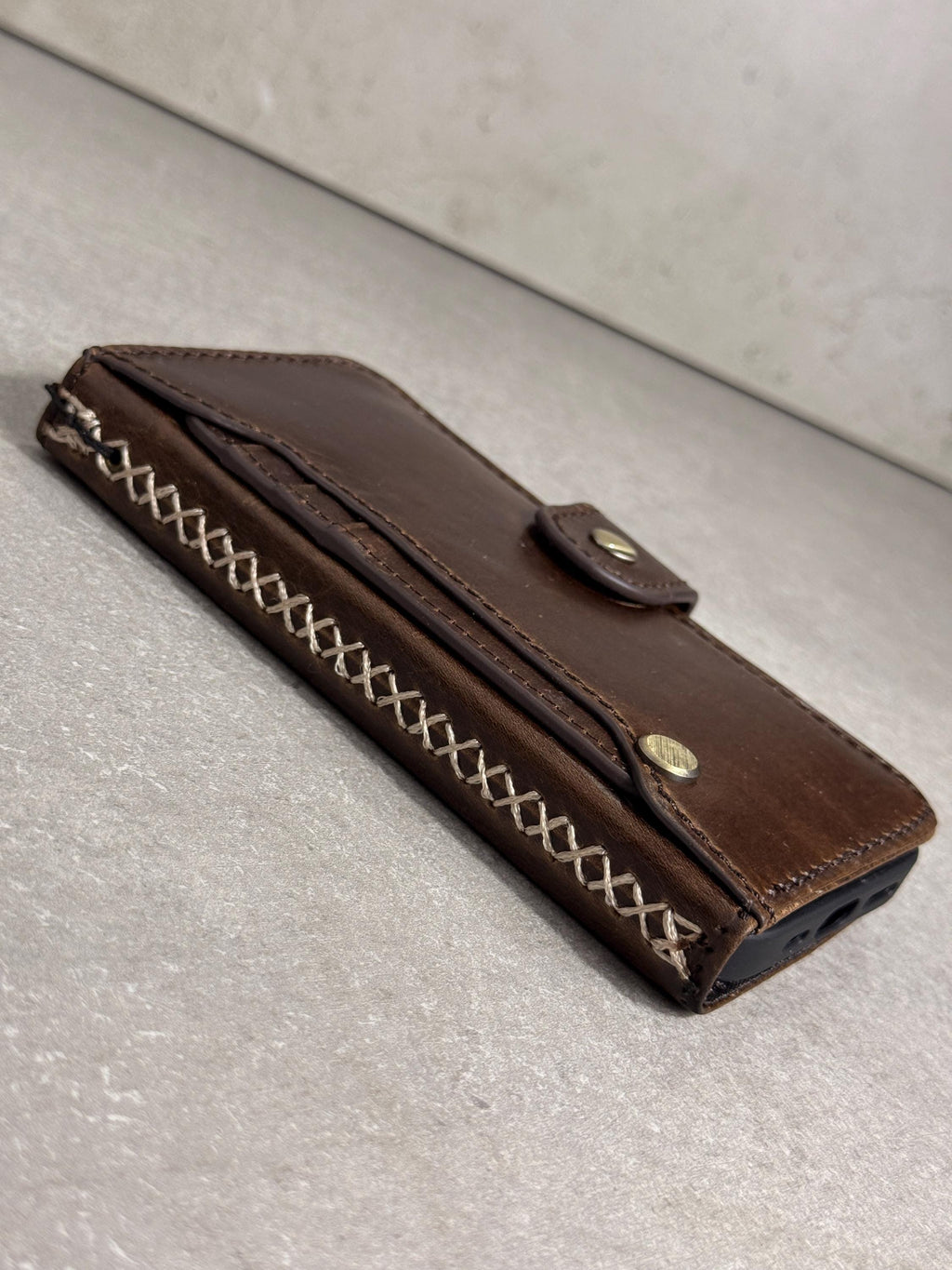 Handmade Leather Wallet Case: Galaxy S21 S22 S23 S24 S25 Ultra, Card Slots