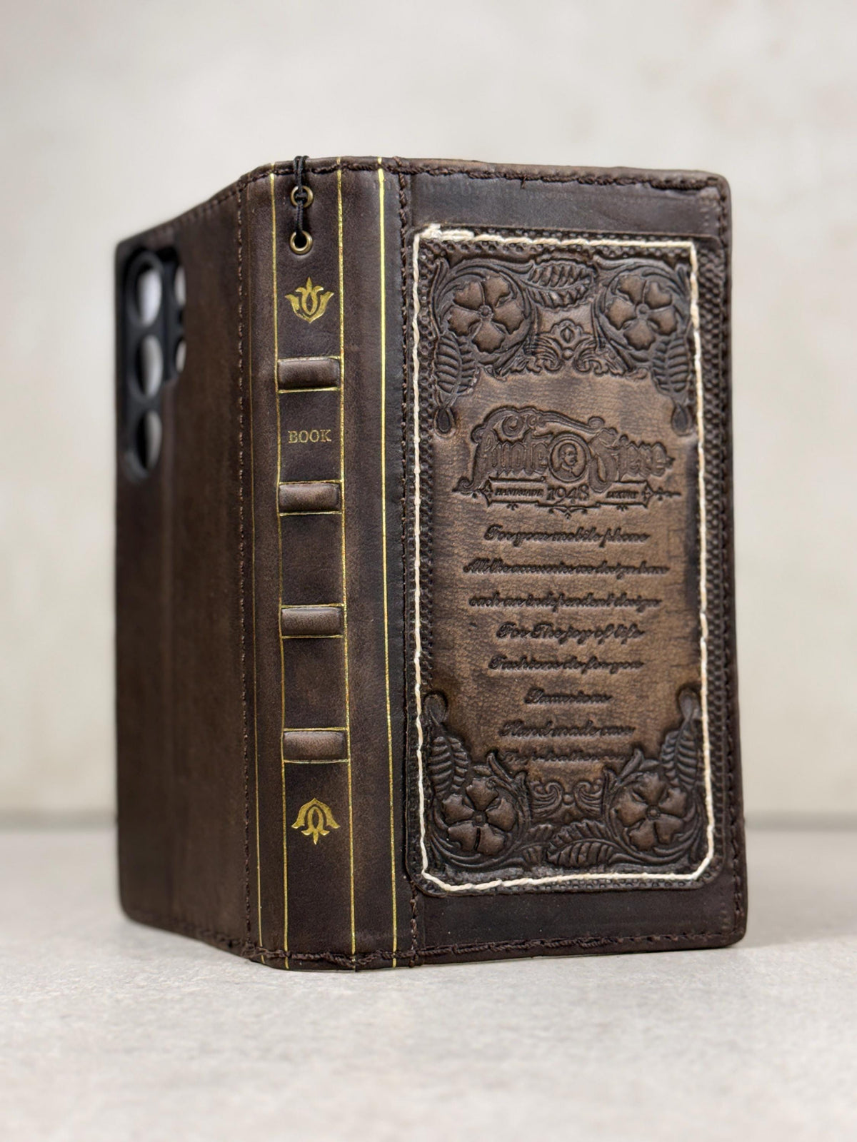 Genuine Leather fo OnePlus Open Case Wallet Handmade Wireless Luxury