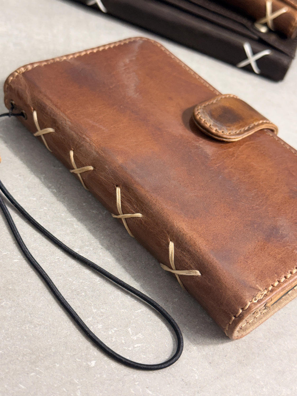 Handmade Leather Wallet Case: Galaxy S21 S22 S23 S24 S25 Ultra, Card Slots