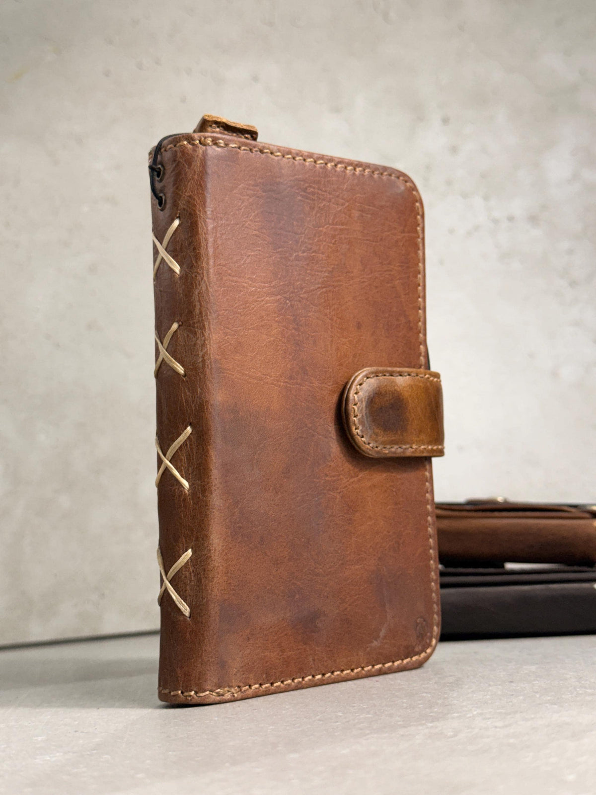 Genuine Leather fo OnePlus Open Case Wallet Handmade Wireless Luxury oiled Ar